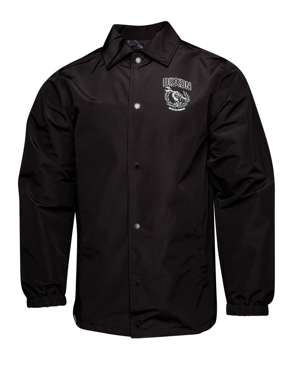 Never Outworked Coaches Jacket - Black