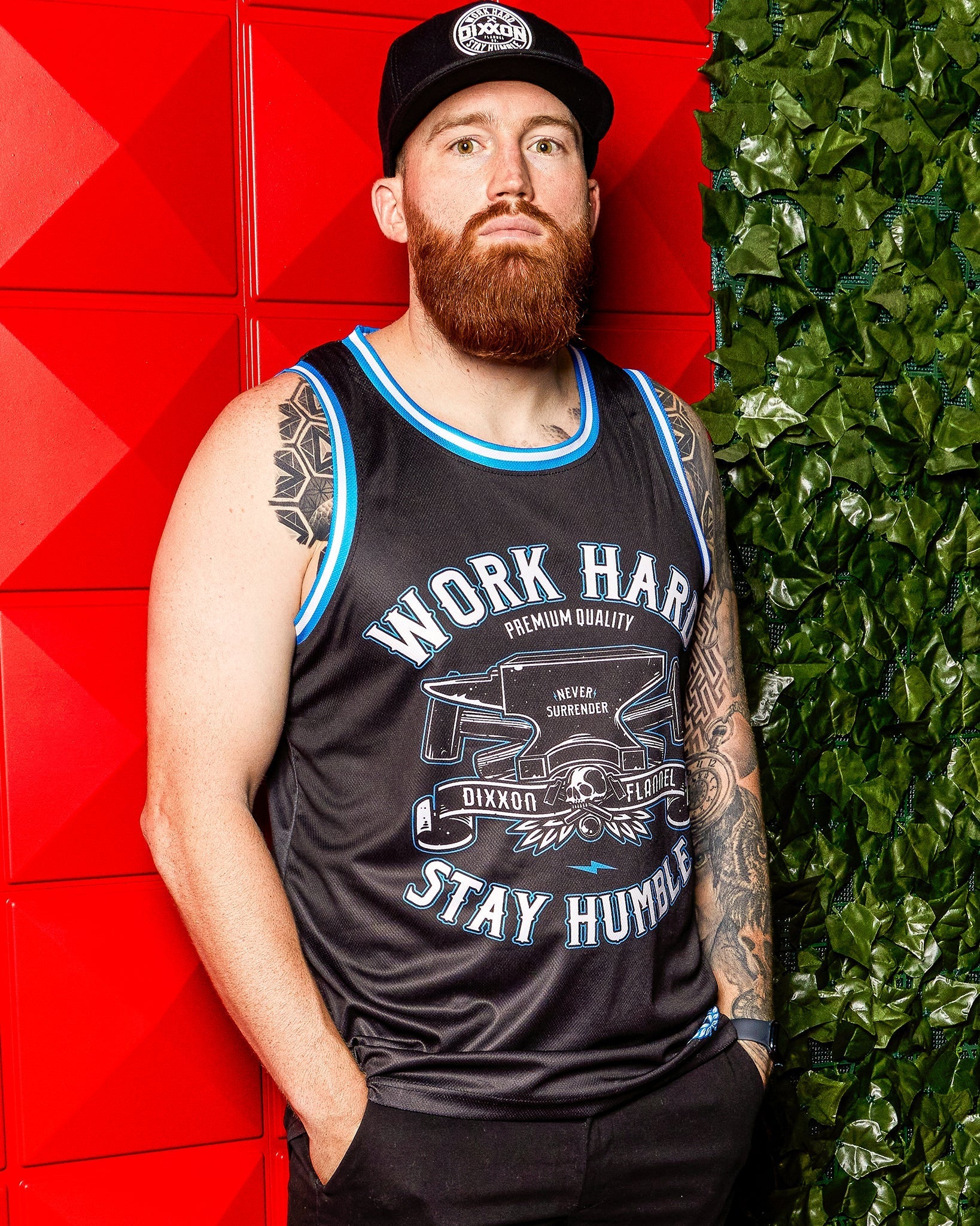 Never Surrender Jersey - Black, Blue, & White