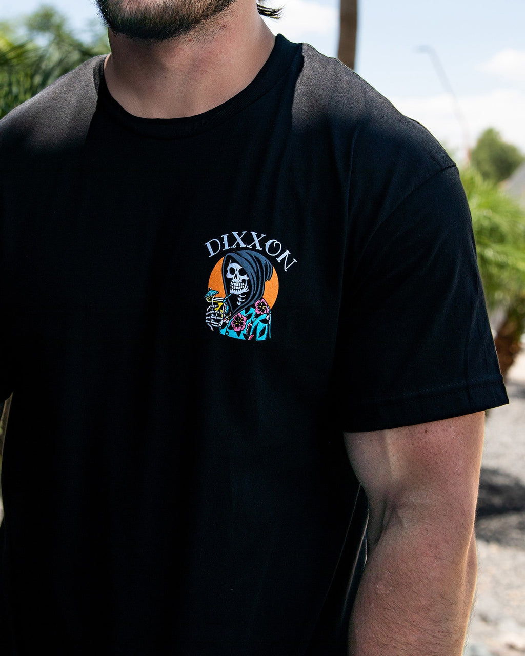 Orange Holiday In The Sun T-Shirt -Black