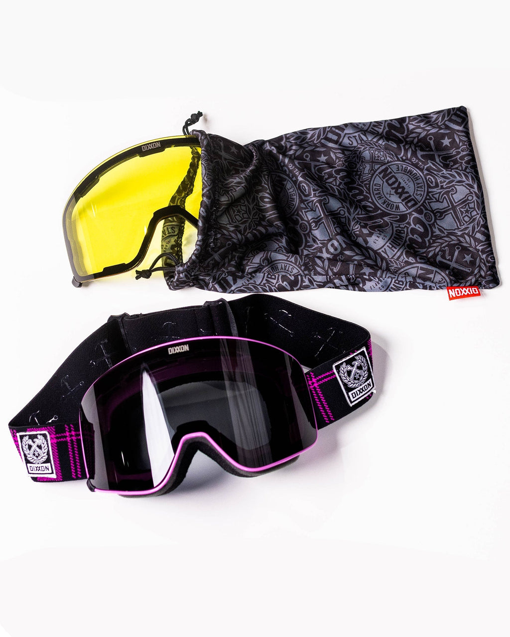 Outlander Magnetic SXS Goggles - Black & Pink