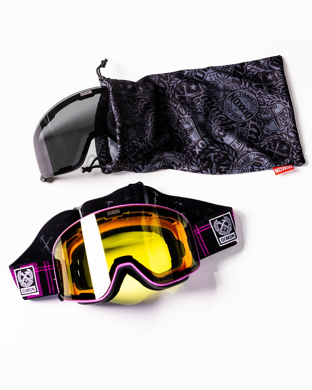 Outlander Magnetic SXS Goggles - Black & Pink
