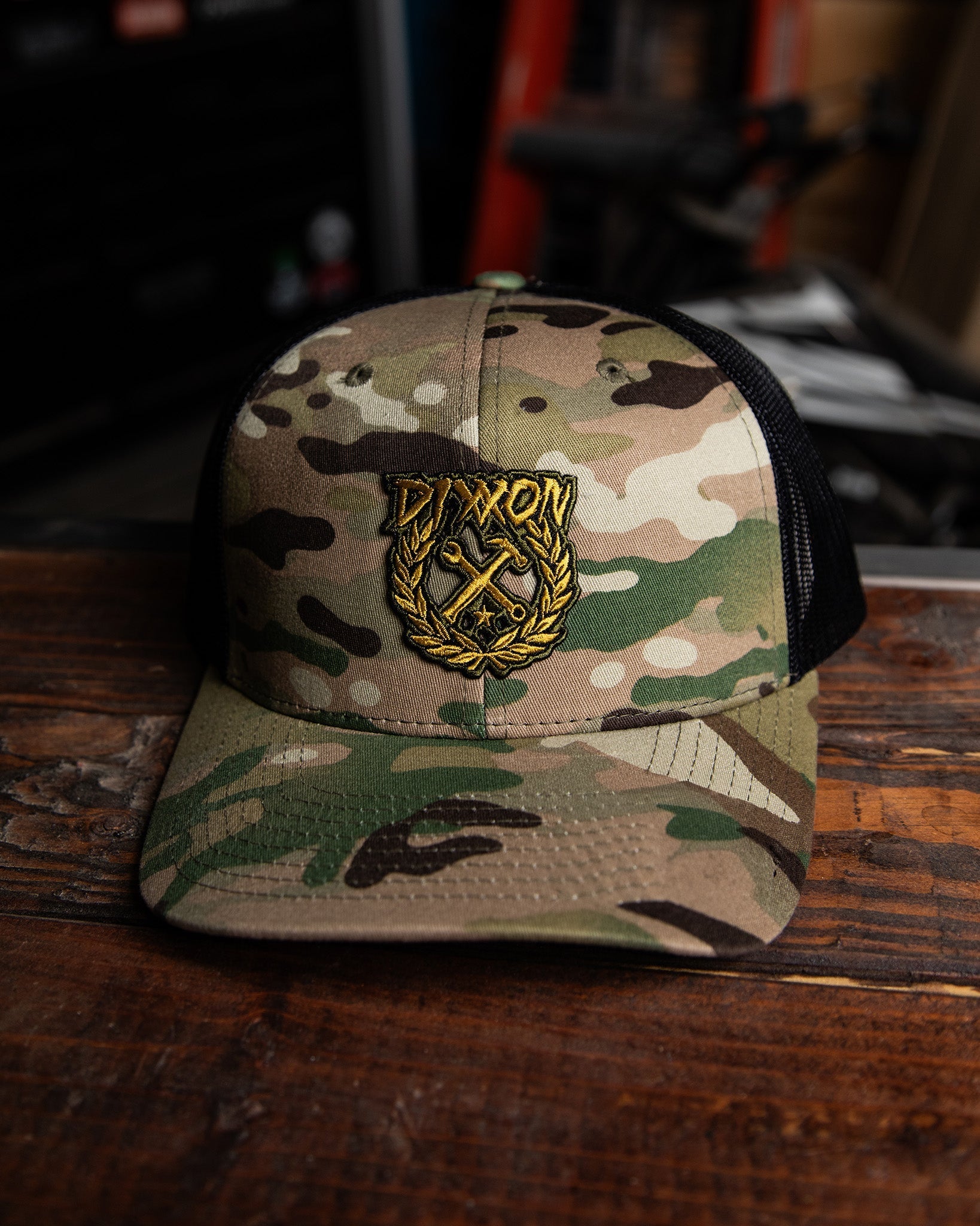 Party Crest Curved Bill Trucker Snapback - O.D. Green