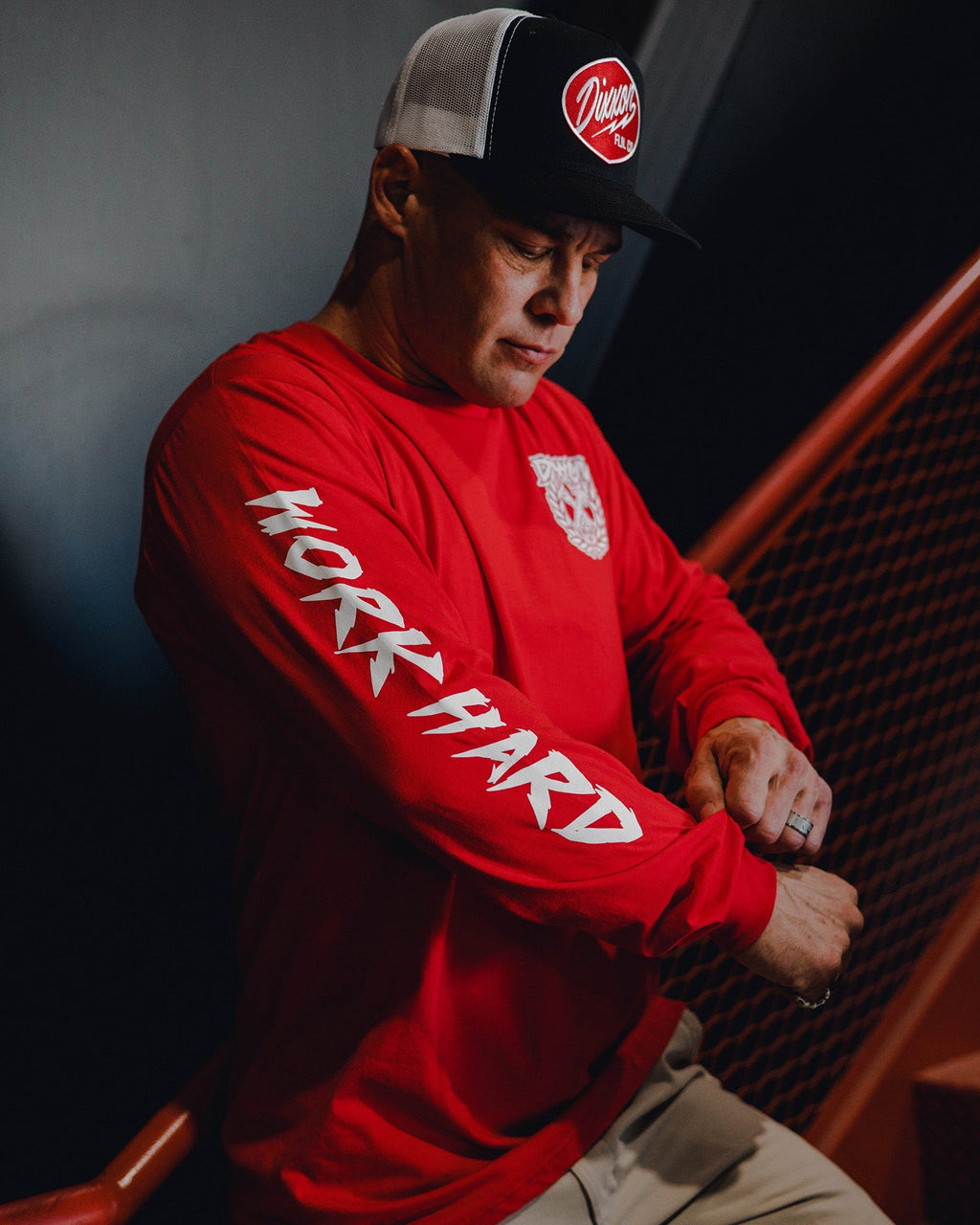 Party Crest Long Sleeve T-Shirt - Red