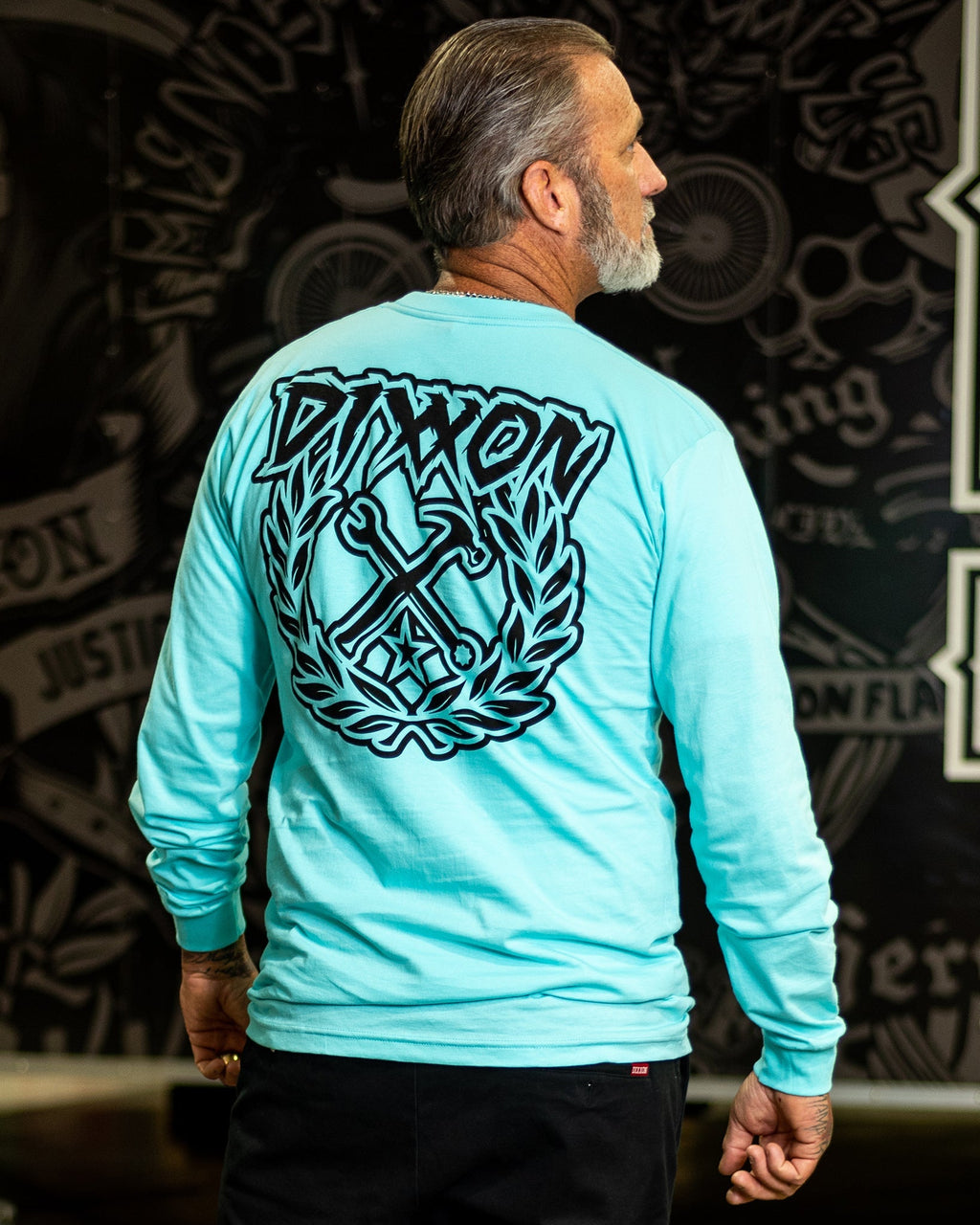 Party Crest Long Sleeve T-Shirt - Tiffany