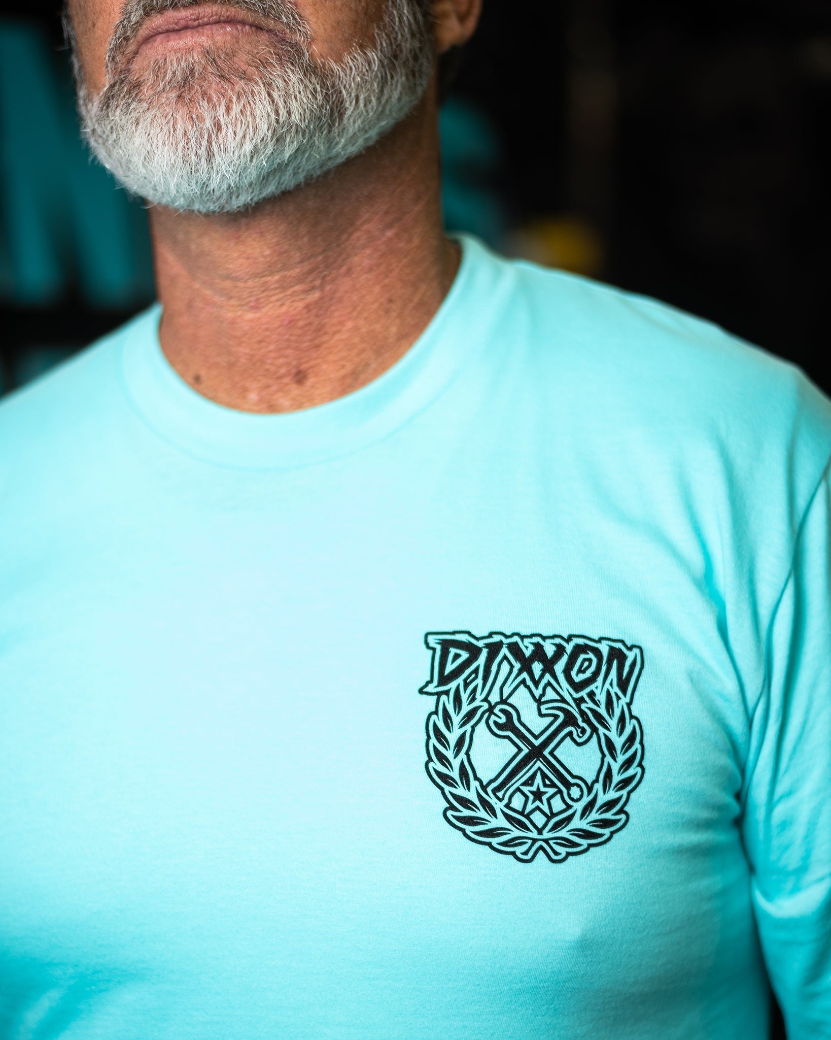 Party Crest Long Sleeve T-Shirt - Tiffany