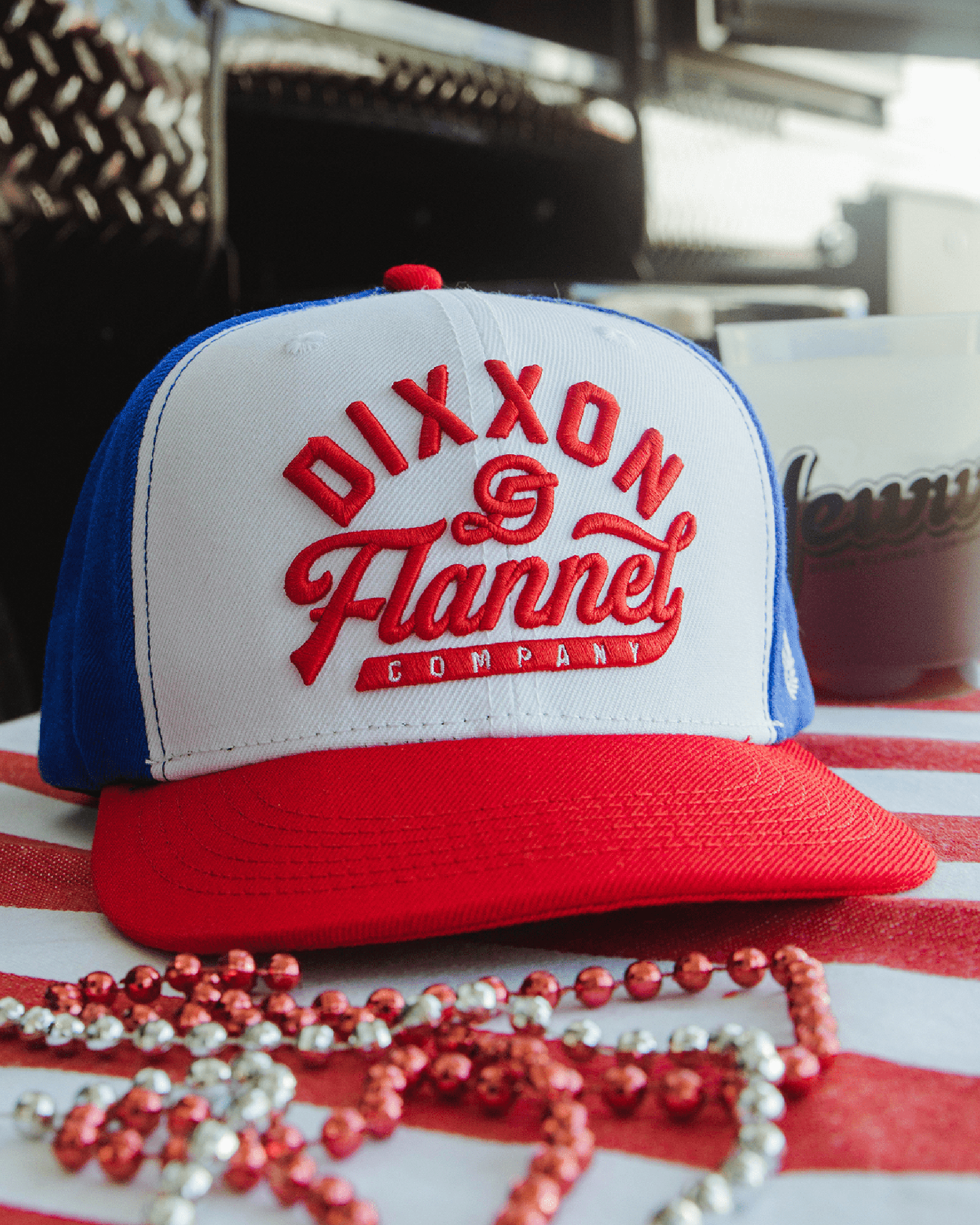 Pastime Flat Bill Snapback - Red, White, & Blue