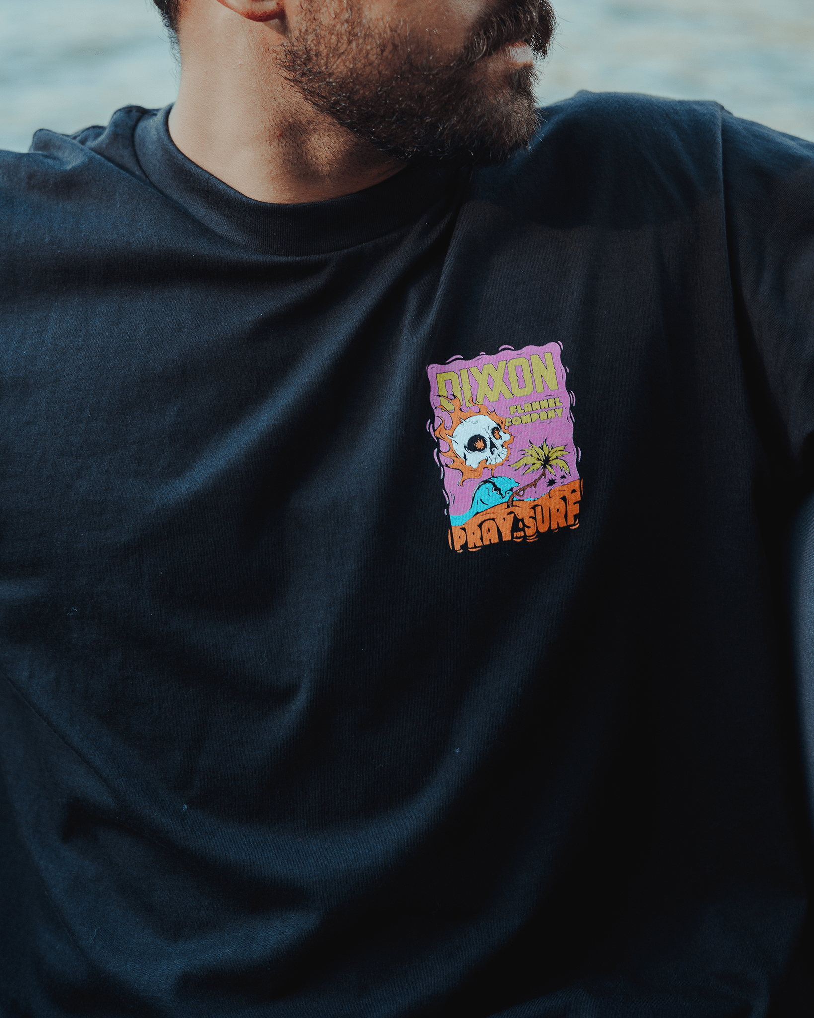 Pray for Surf T-Shirt - Black