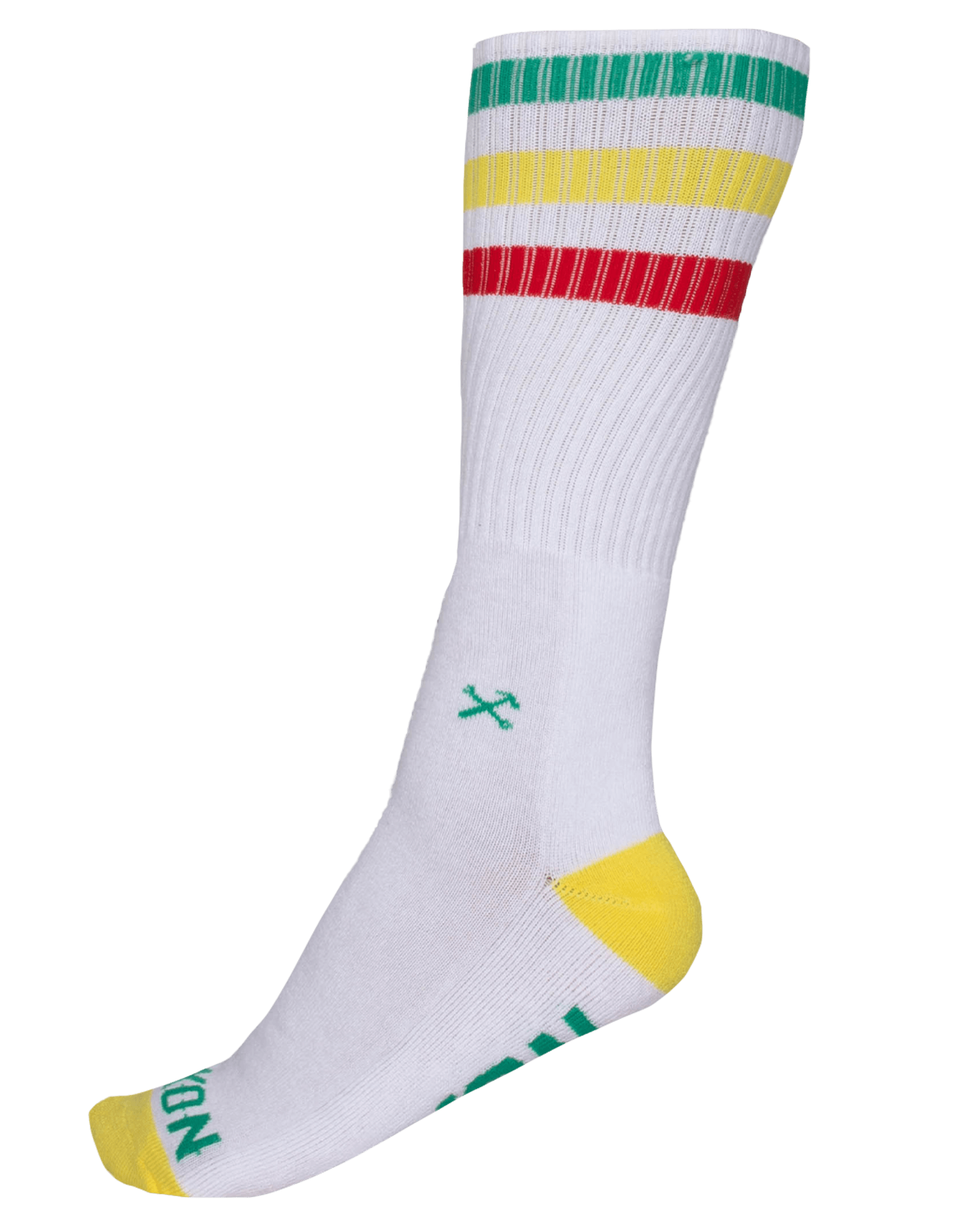 Rasta Premium Crew Socks - White