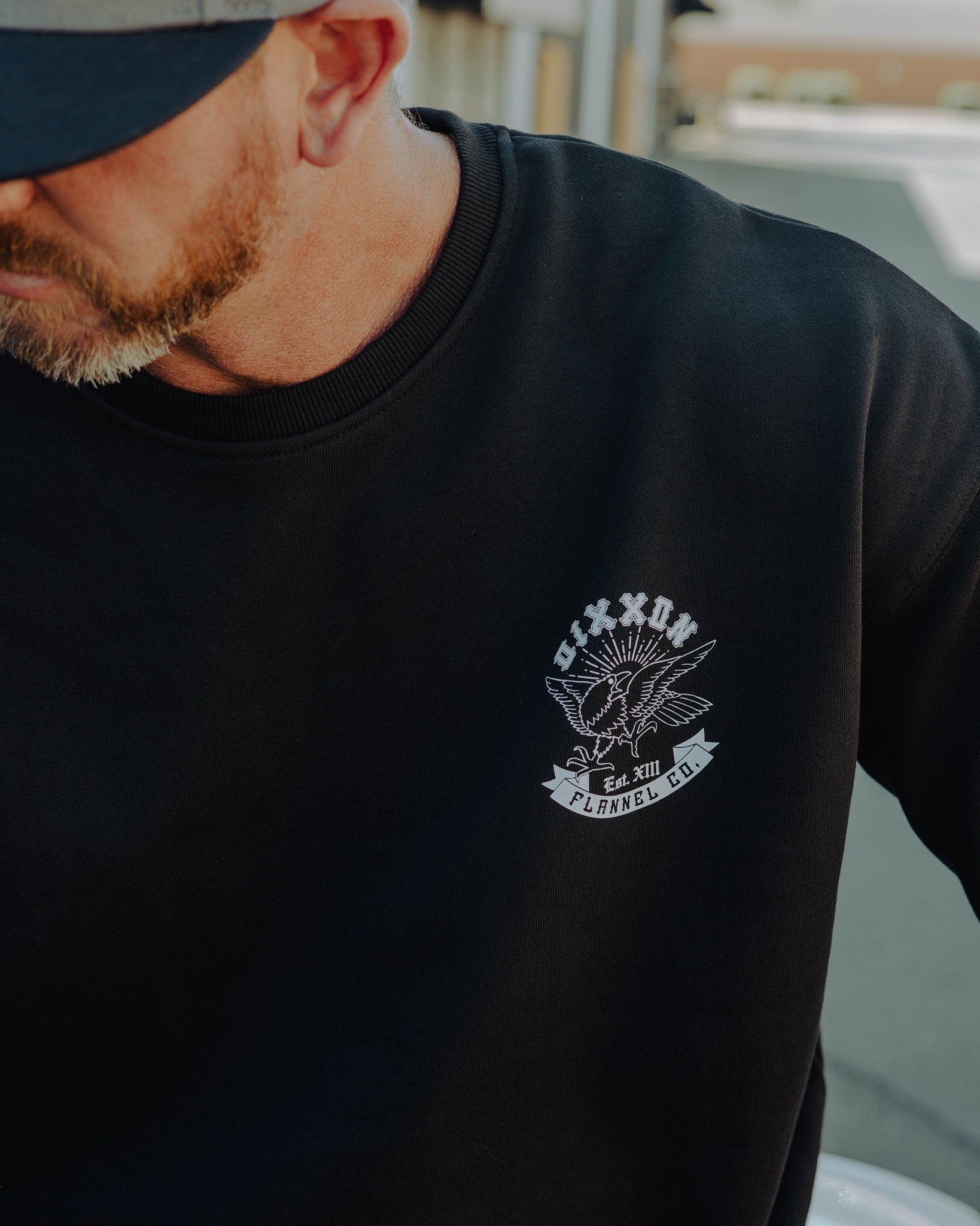 Raven Crewneck Sweatshirt - Black