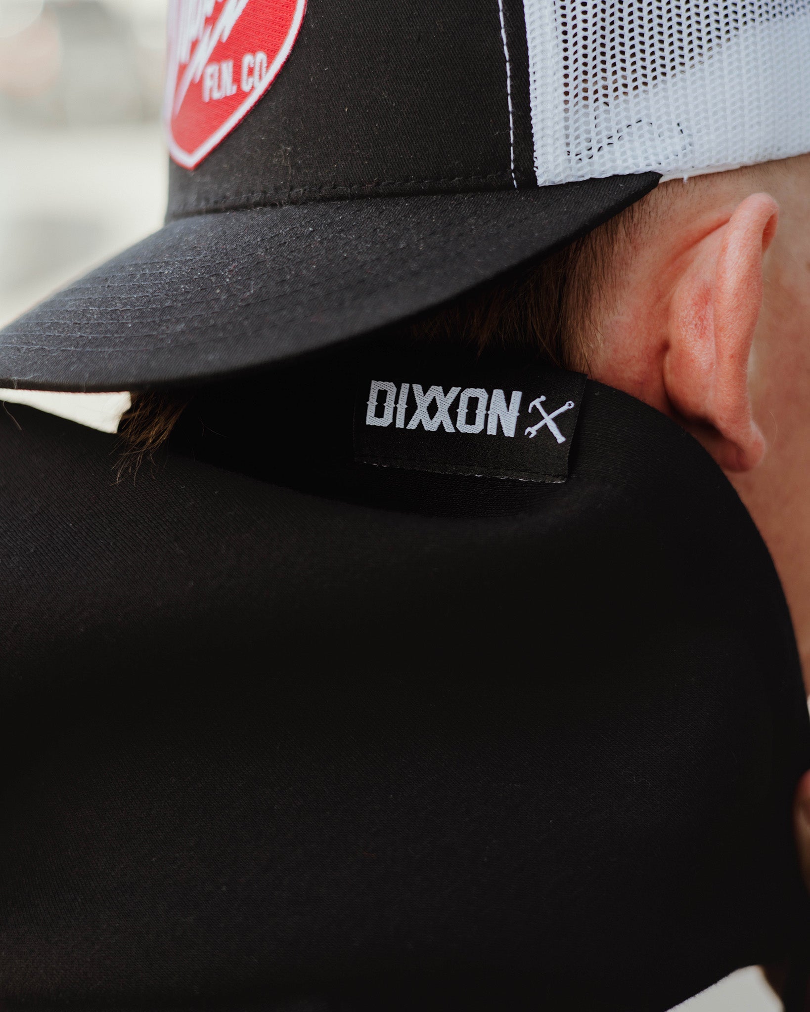 Red & Blue Quality Goods Zip Up Hoodie - Black