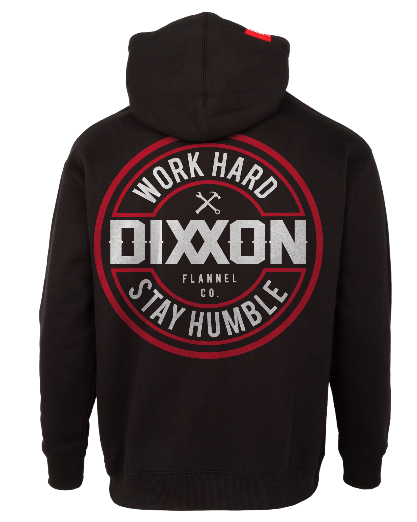 Red Corpo Zip Up Hoodie - Black