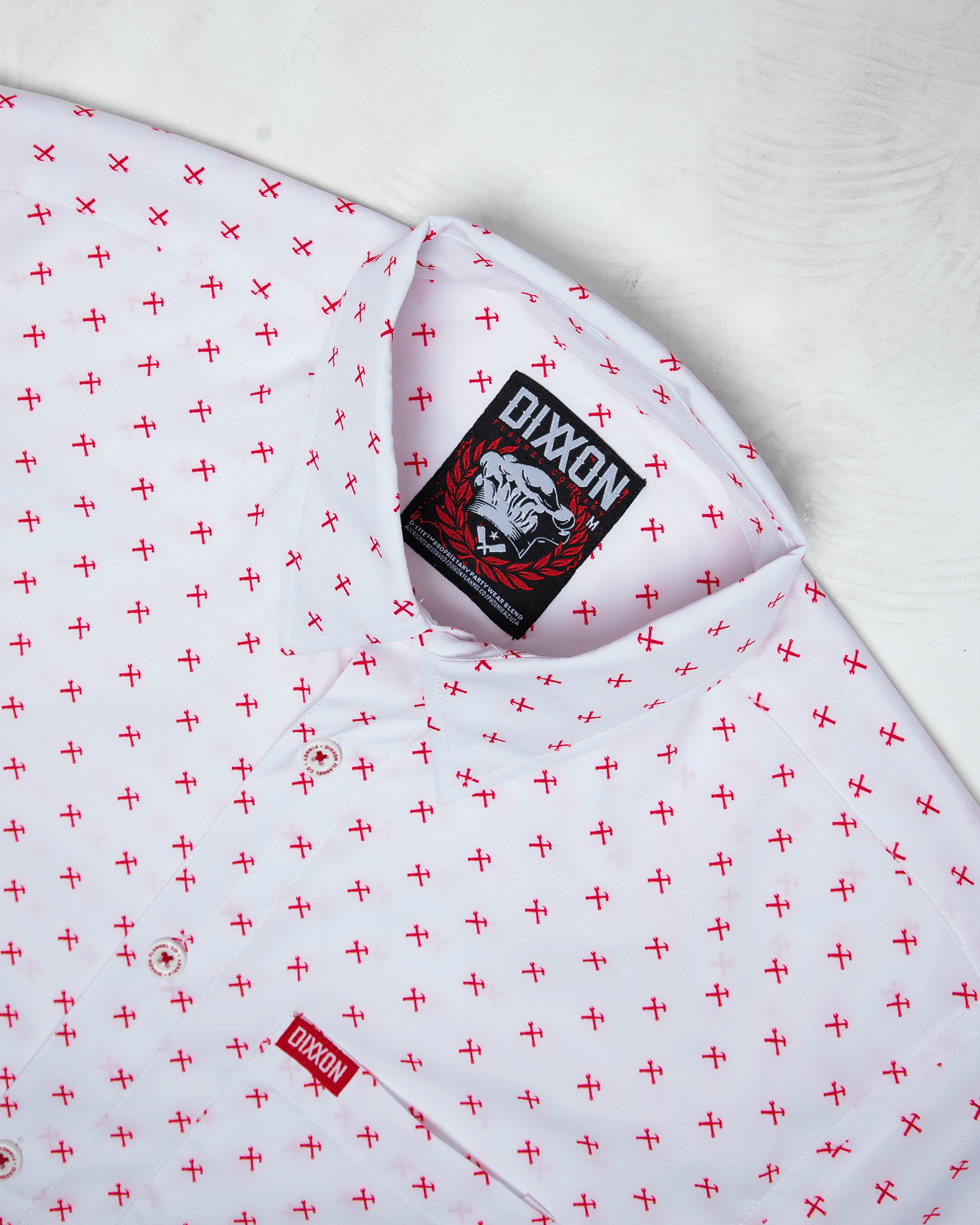 Red Finney Party Shirt - White