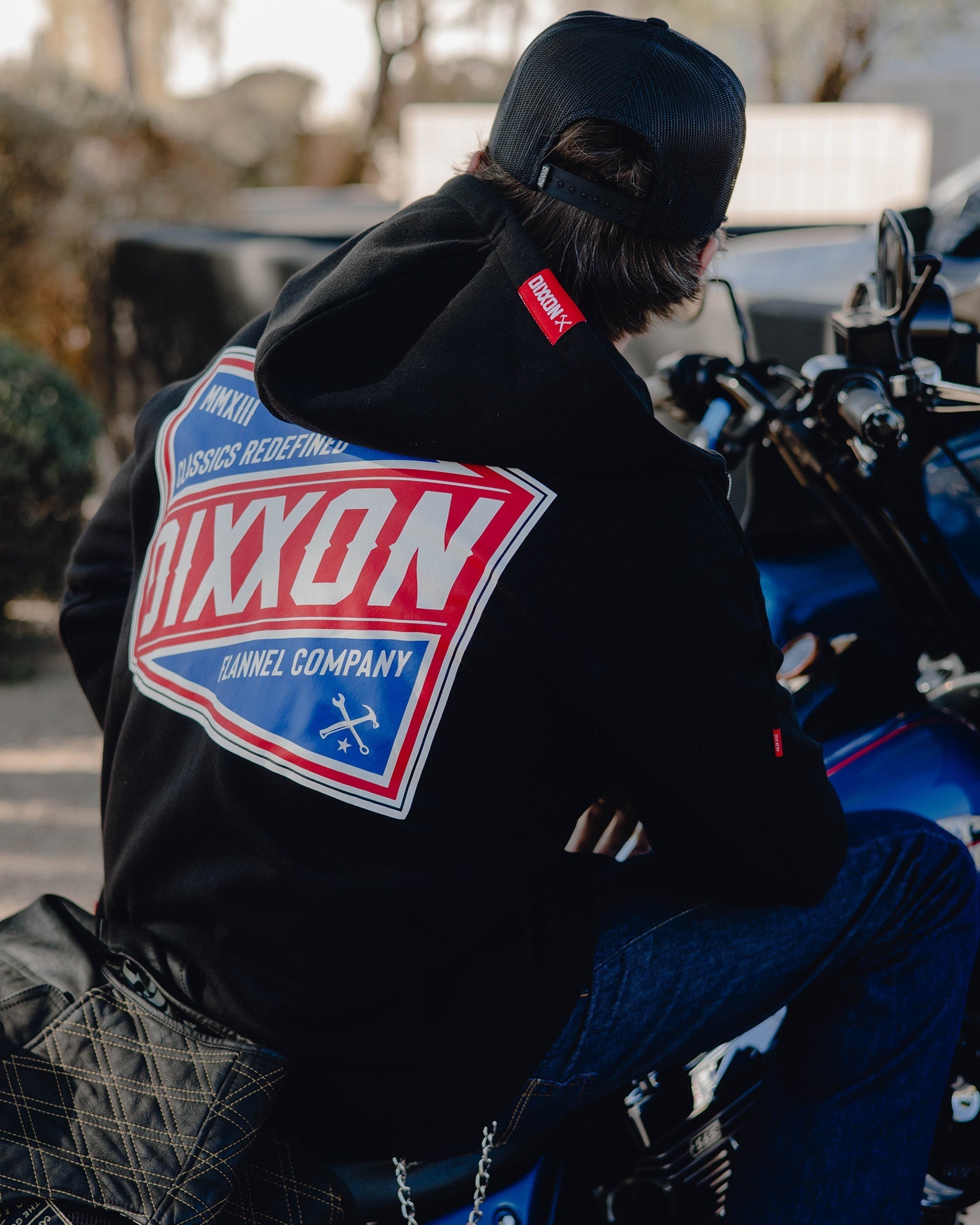 Red, White, & Blue Classics Zip Up Hoodie - Black