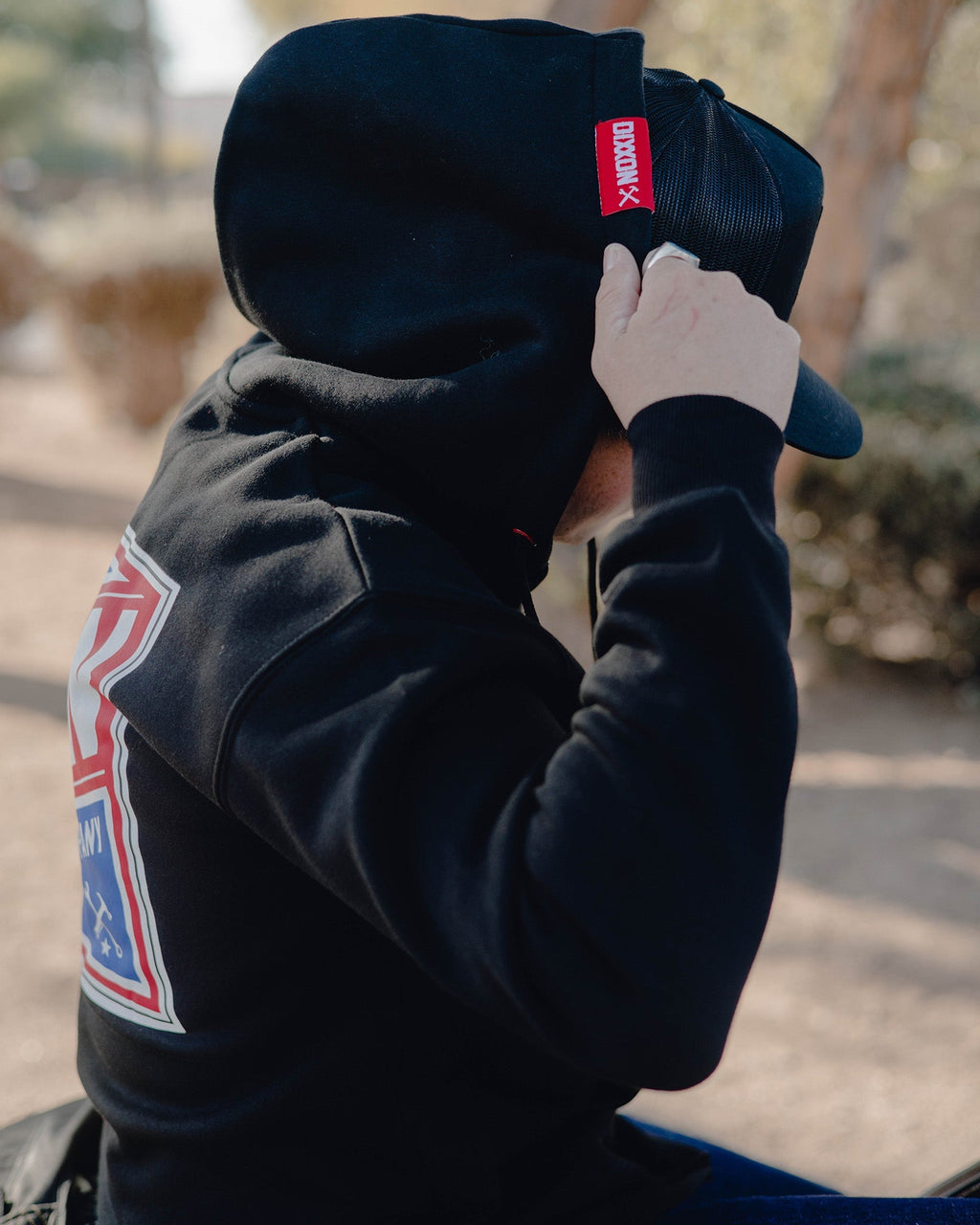 Red, White, & Blue Classics Zip Up Hoodie - Black