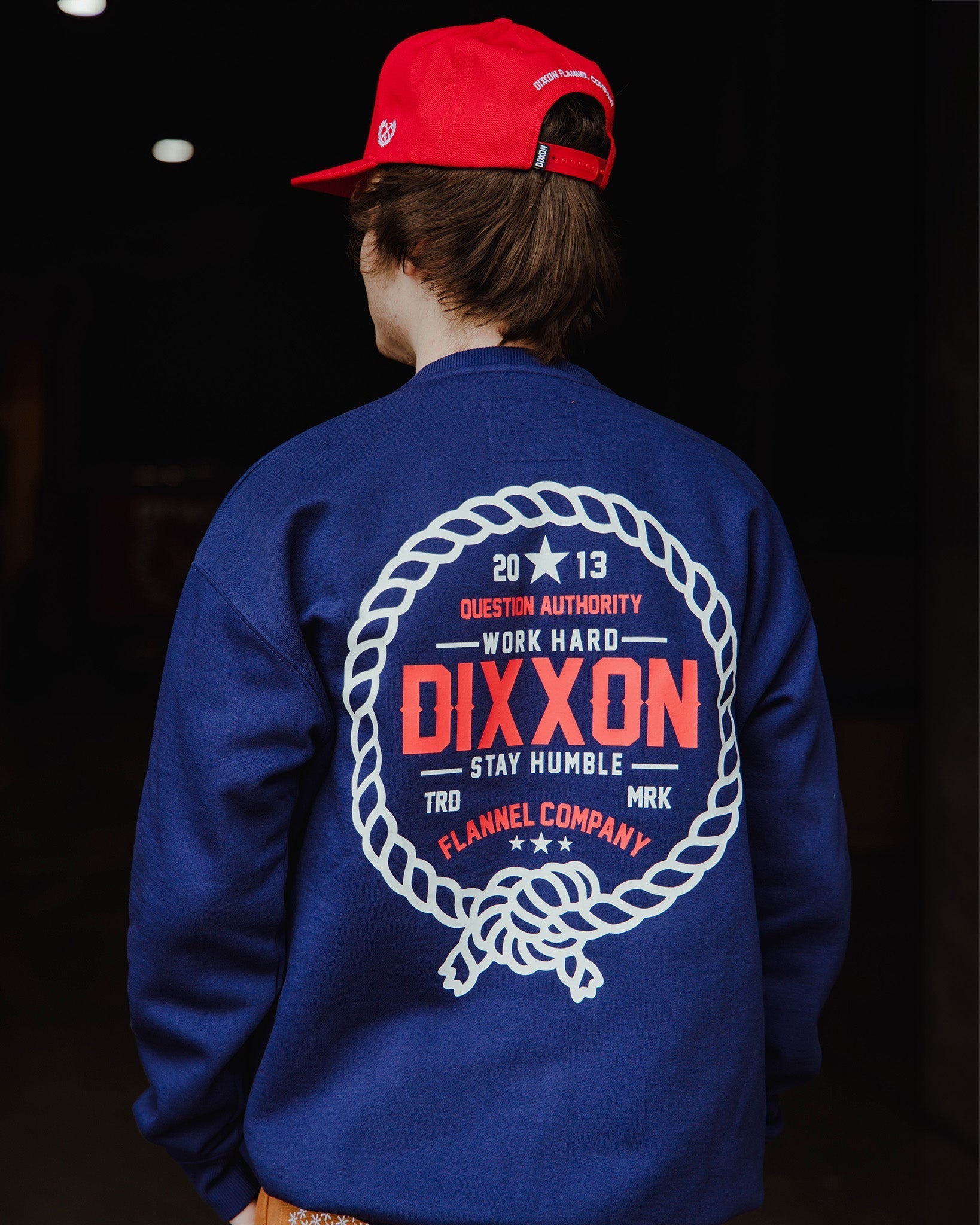 Red & White Trademark Crewneck Sweatshirt - Navy
