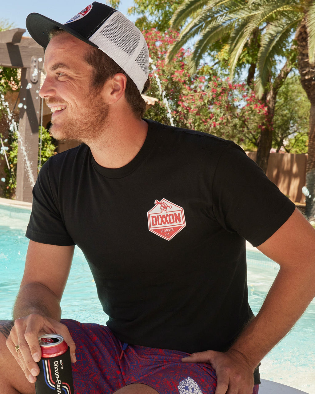 Red & White Working Class T-Shirt - Black