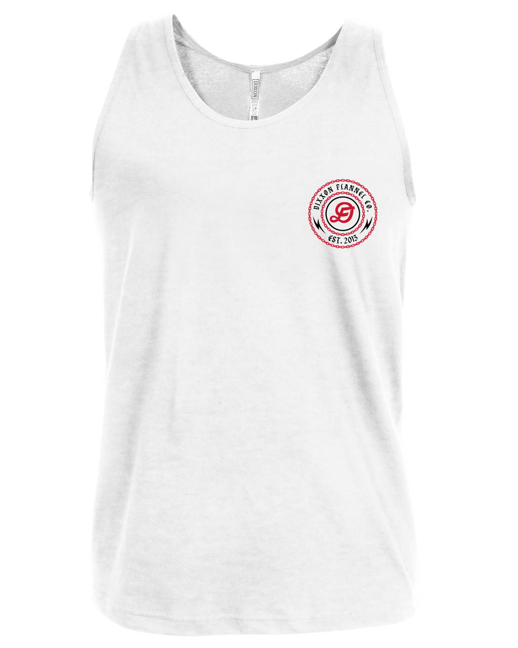 Red & Black Linked Tank - White