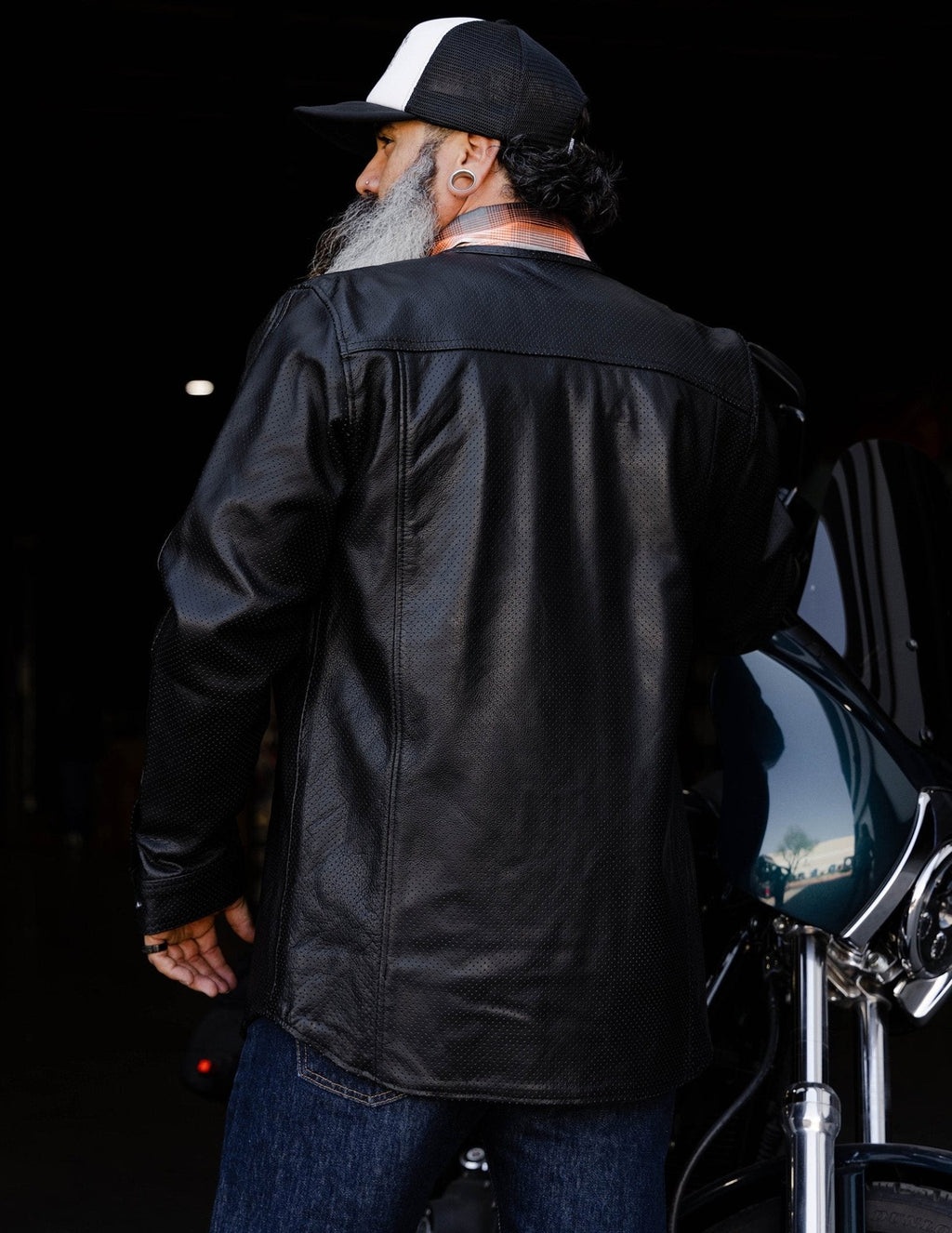 Reno Perforated Leather Shirt