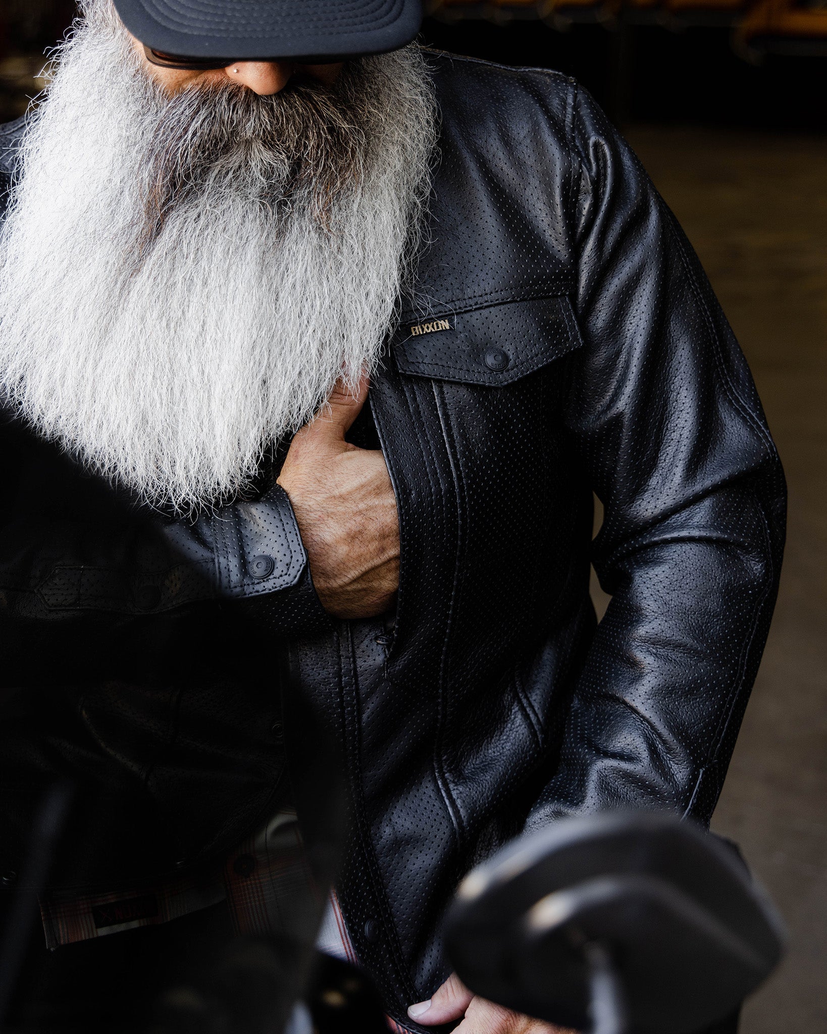 Reno Perforated Leather Shirt