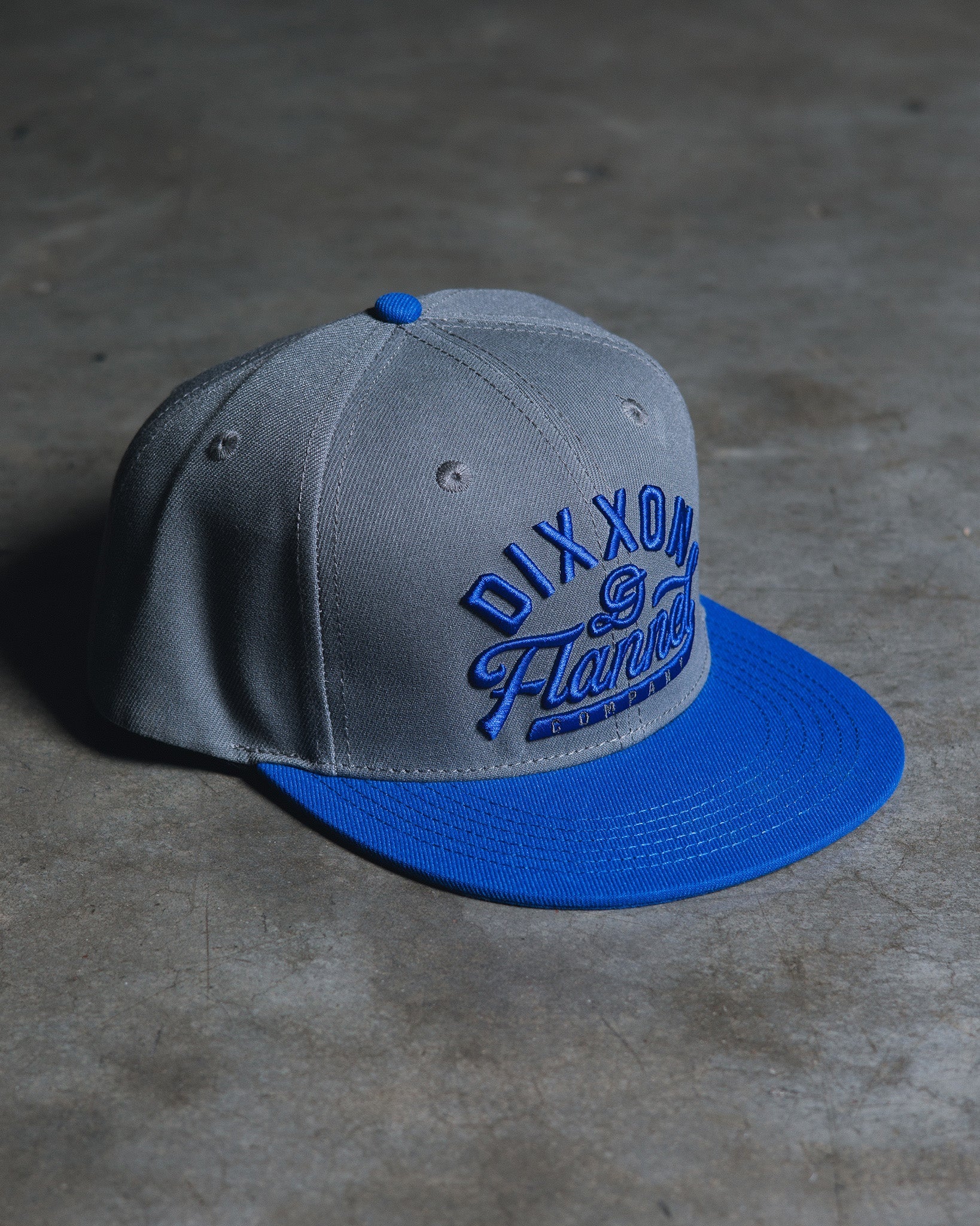 Royal Blue Pastime Flat Bill Snapback - Gray