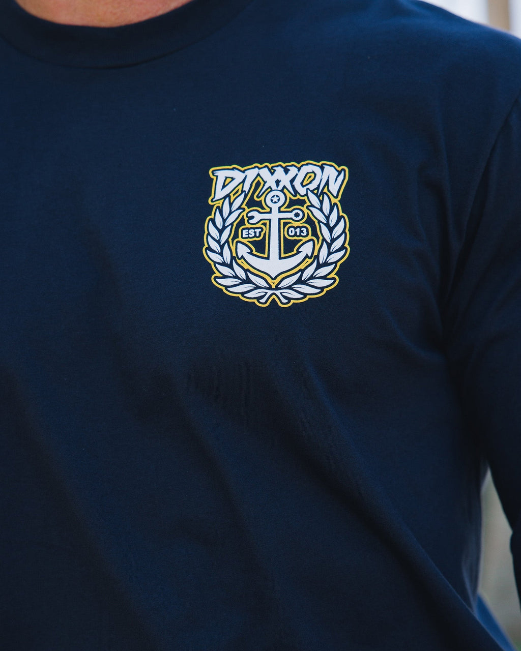 Salty Crest Long Sleeve T-Shirt - Navy