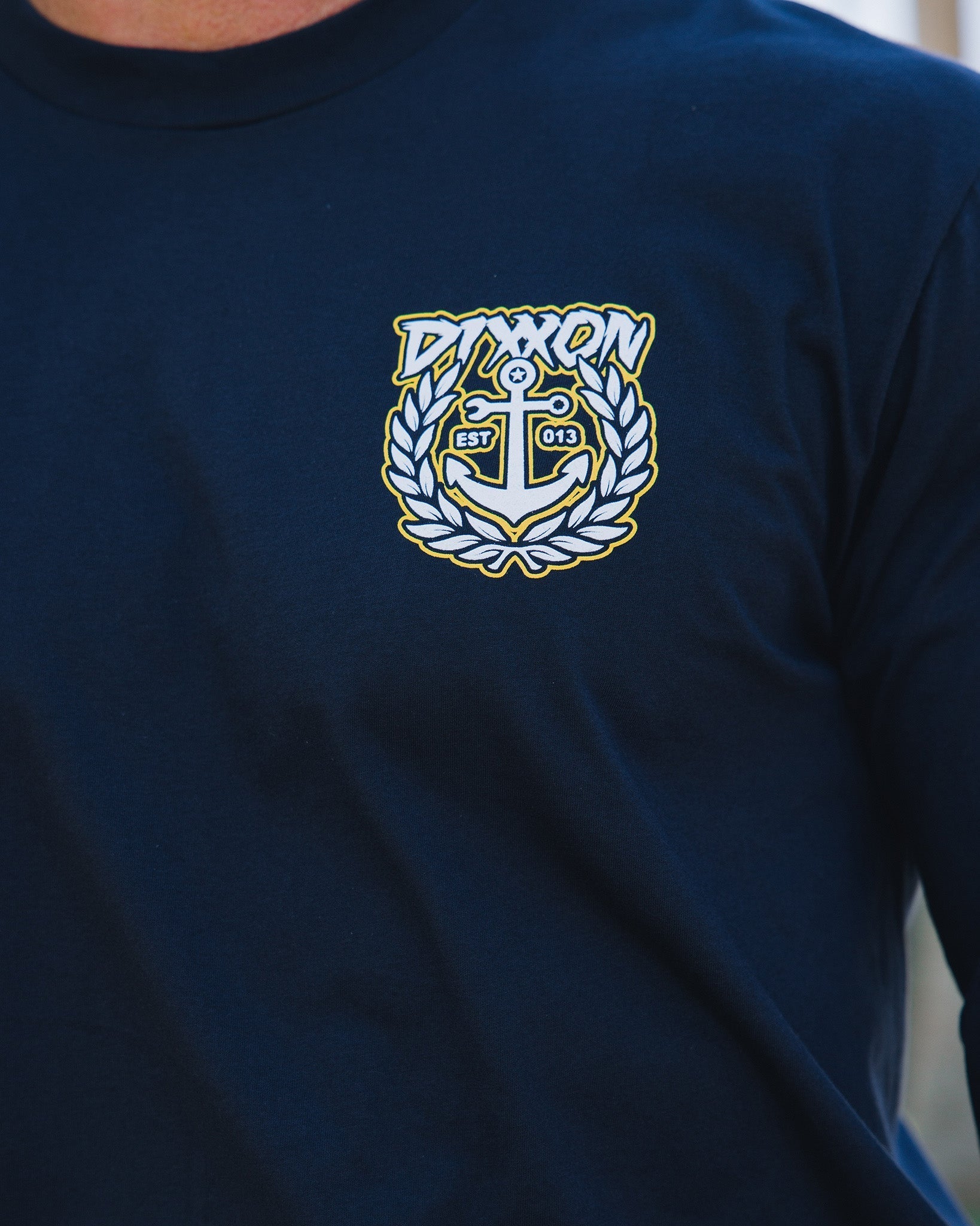 Salty Crest Long Sleeve T-Shirt - Navy