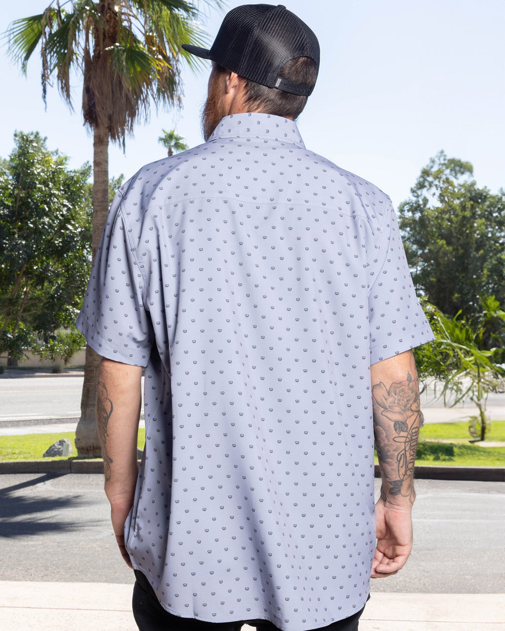 Salty Crest Party Shirt - Gray & Black