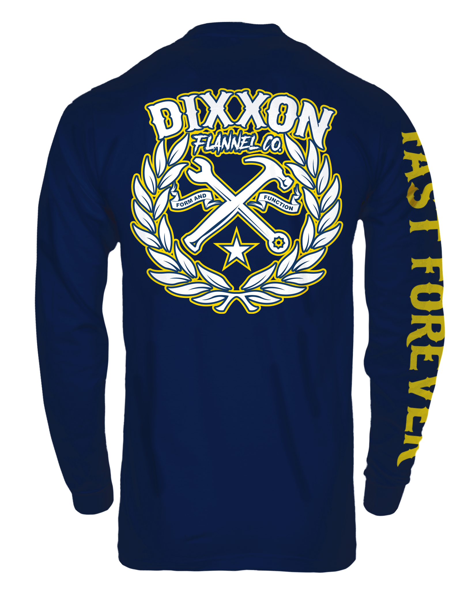 Sketchy Crest Long Sleeve T-Shirt - Navy