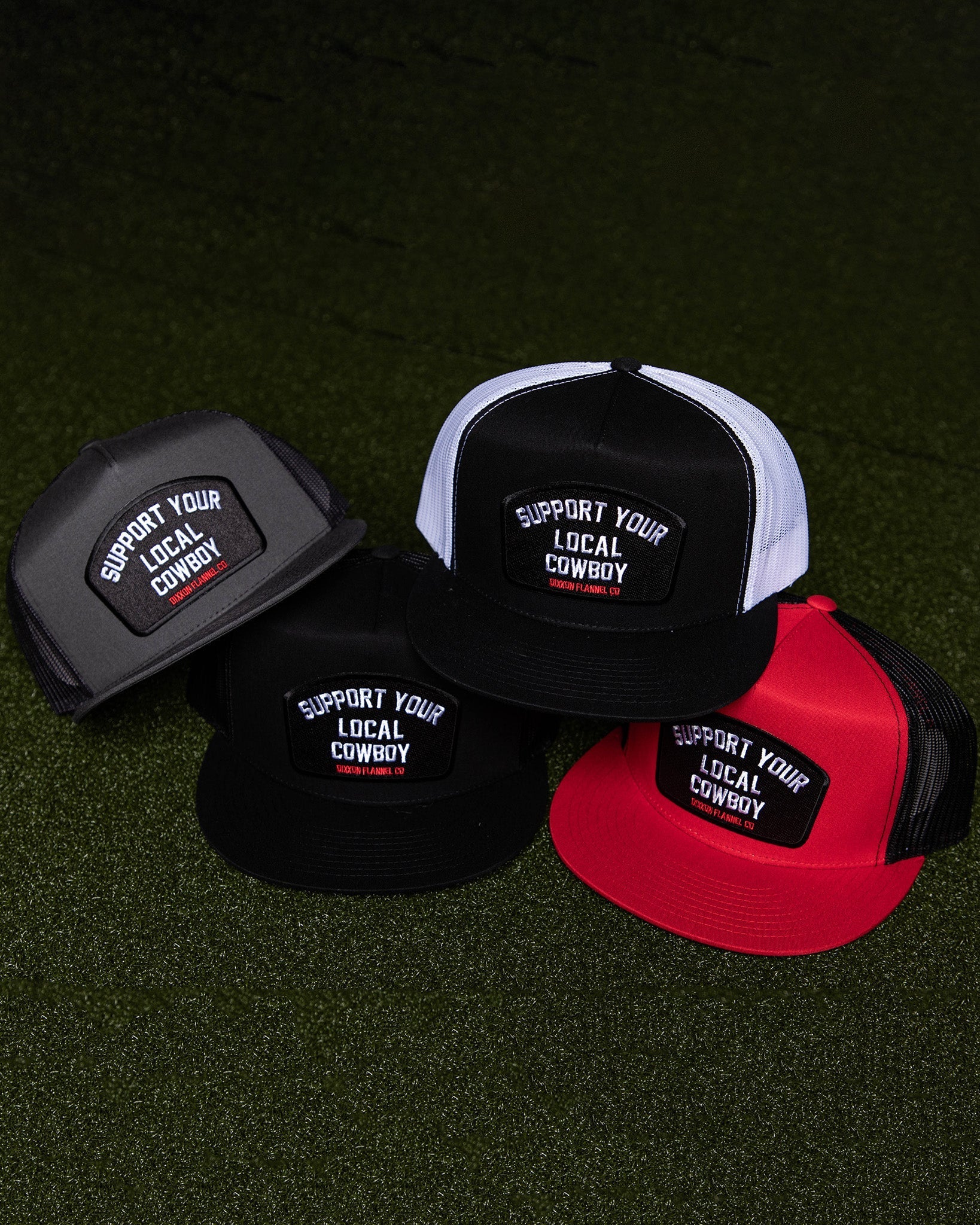Support Your Local Cowboy Flat Bill Trucker Snapback