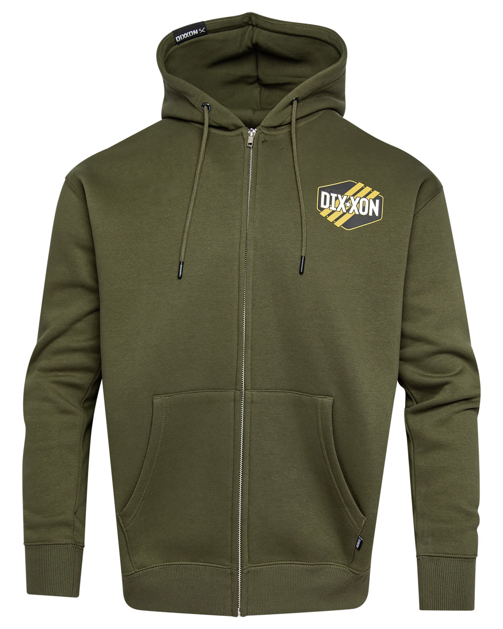 Tactical Badge Zip Up Hoodie - O.D. Green