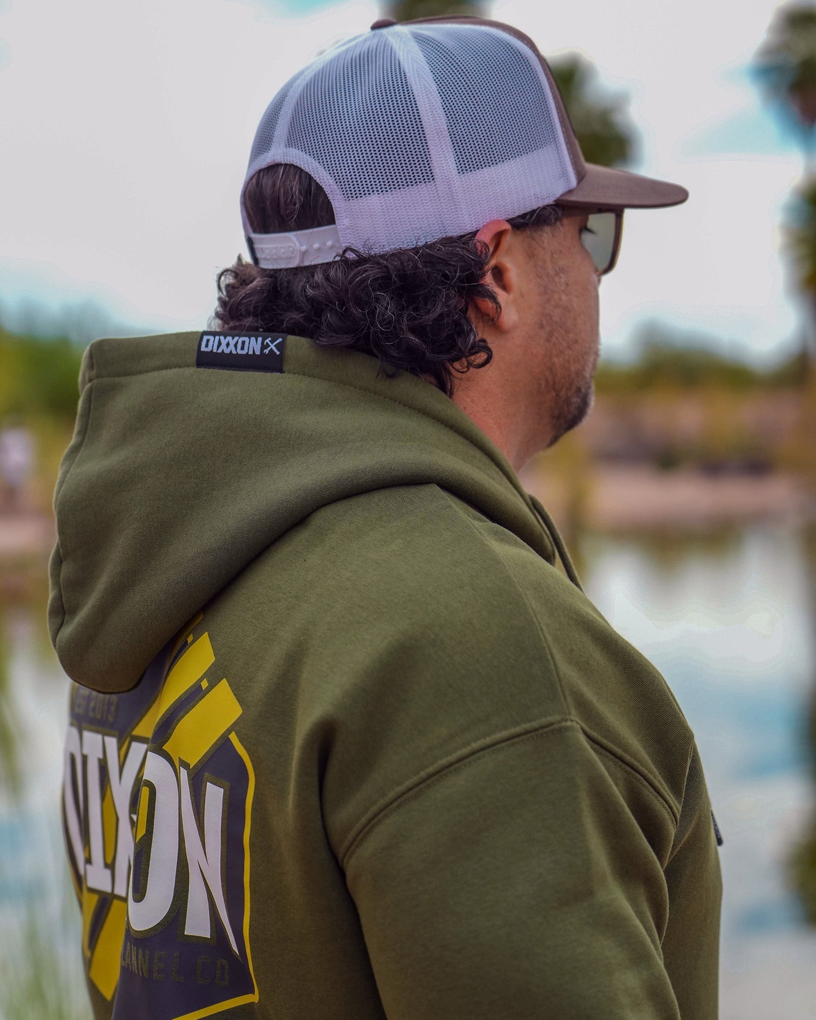 Tactical Badge Zip Up Hoodie - O.D. Green