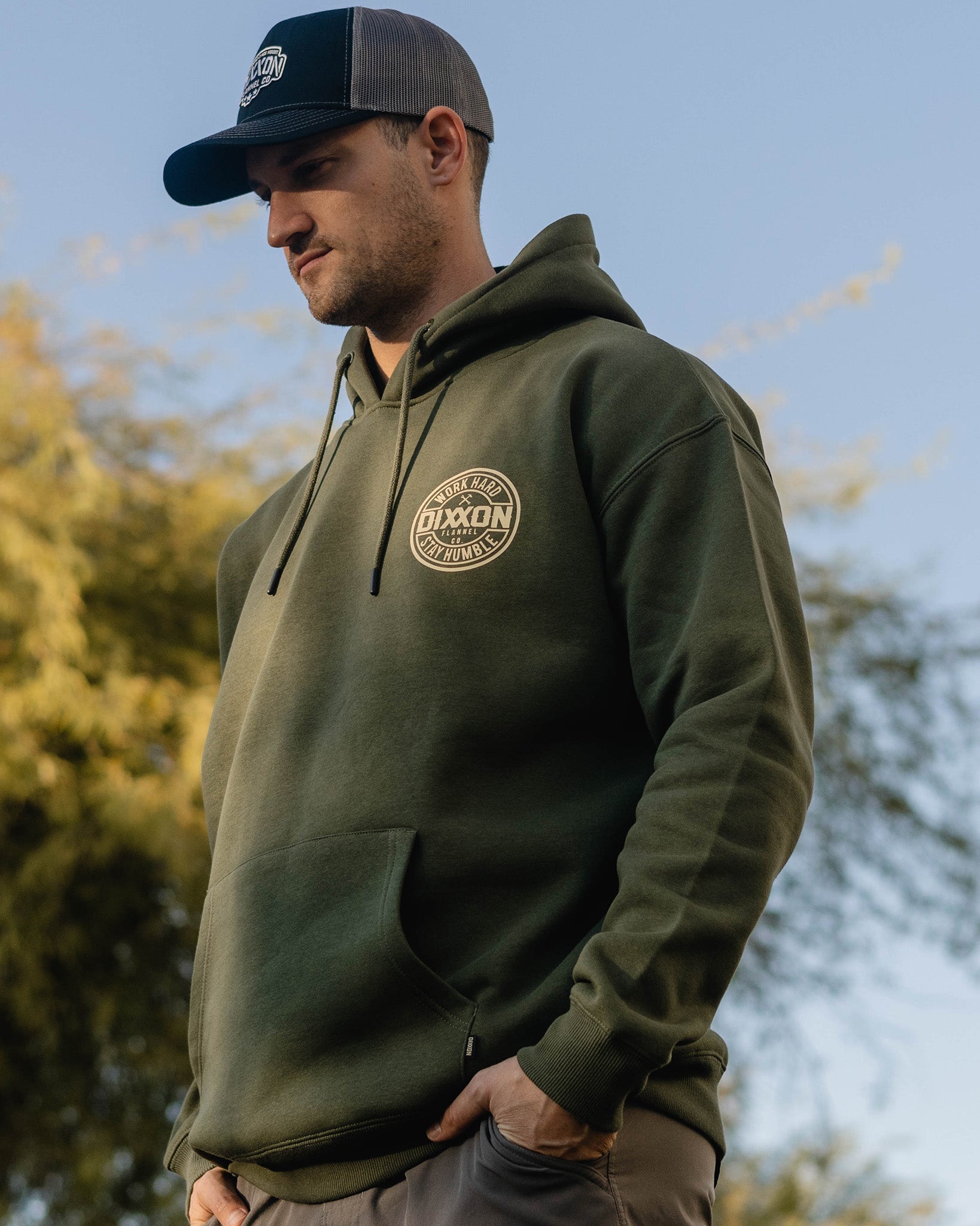 Tan Corpo Pullover Hoodie - O.D. Green