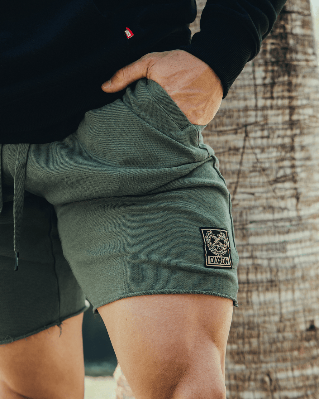 Terry Cut Off Shorts - O.D. Green