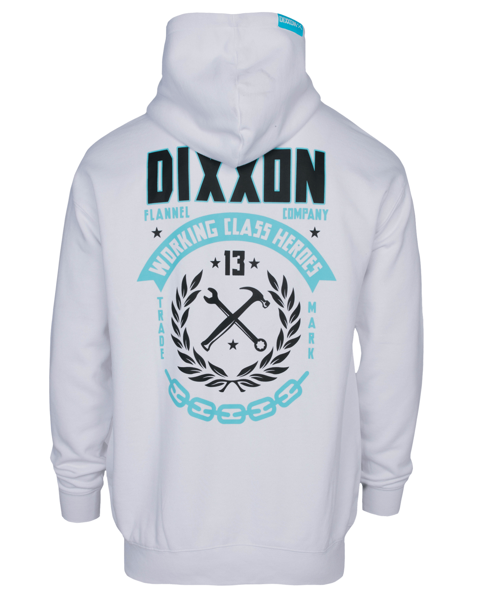 Tiffany & White Weld Zip Up Hoodie - White