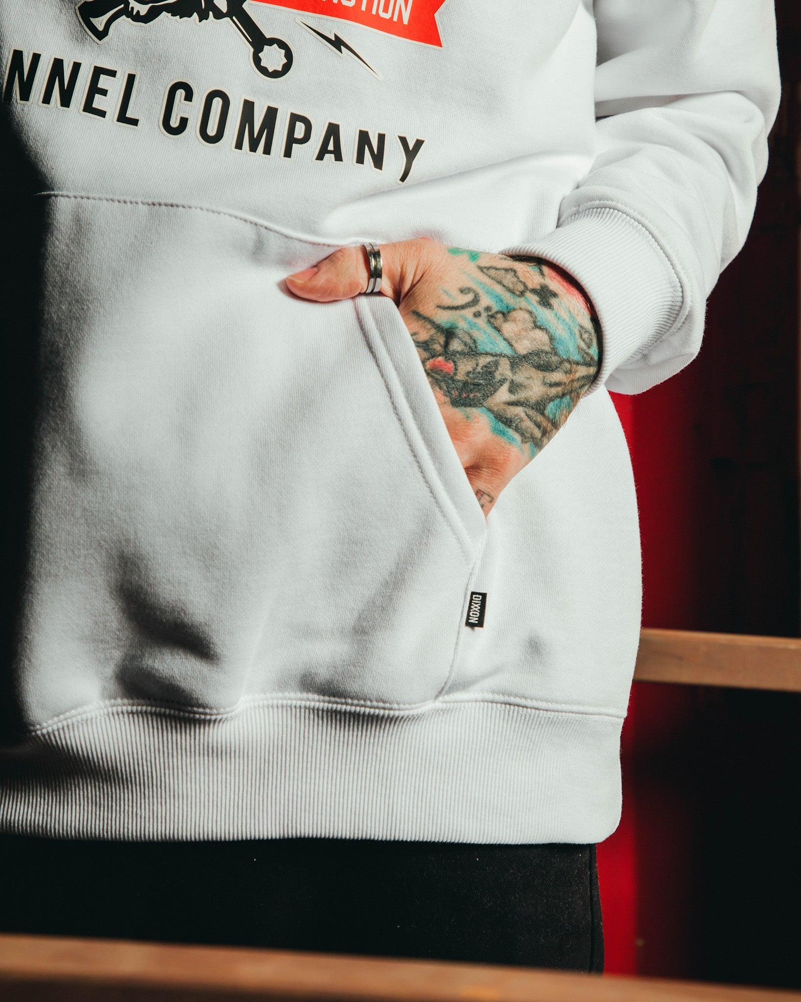 Tiger Pullover Hoodie - White