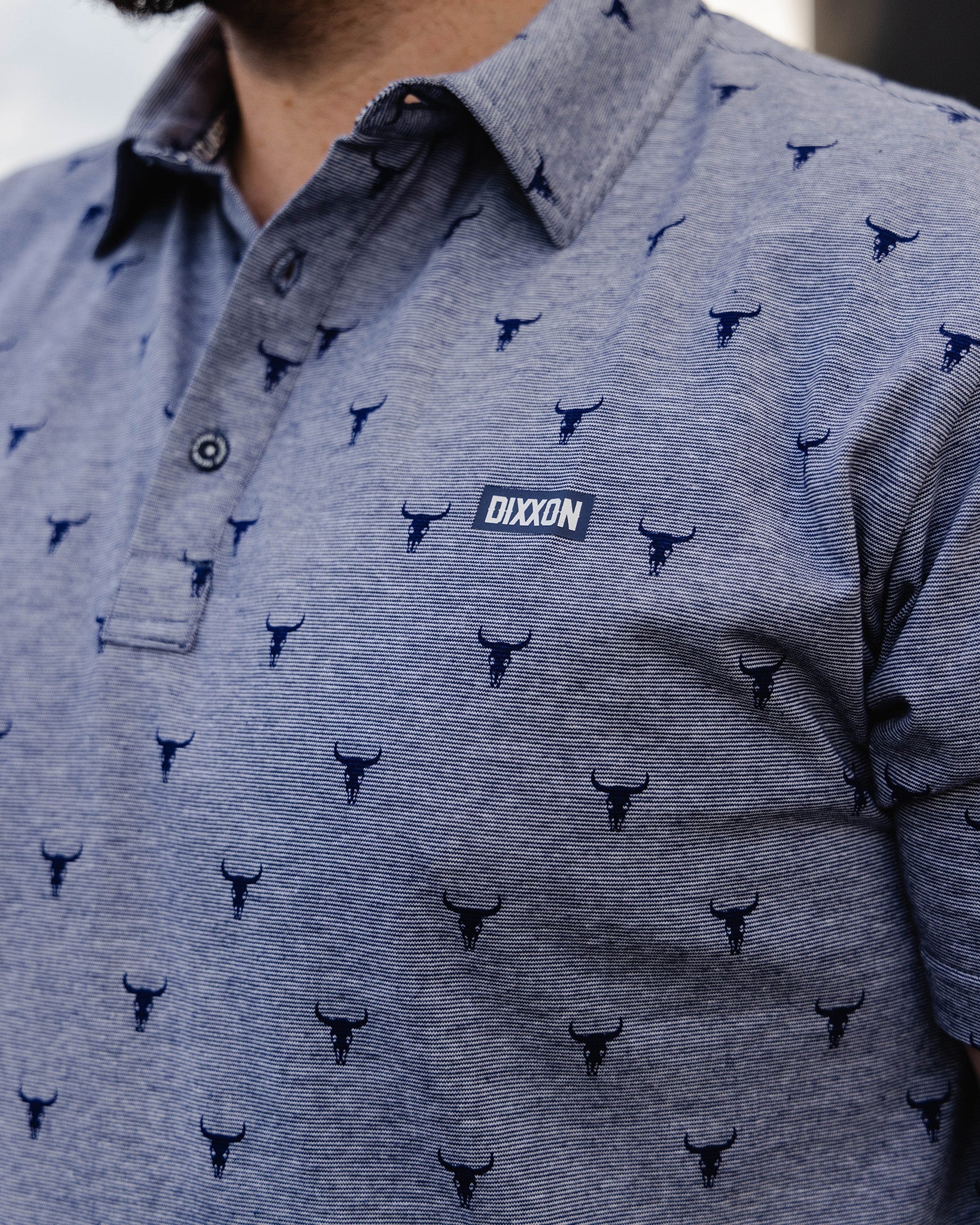 Tolleson Premium Polo - Heathered Blue