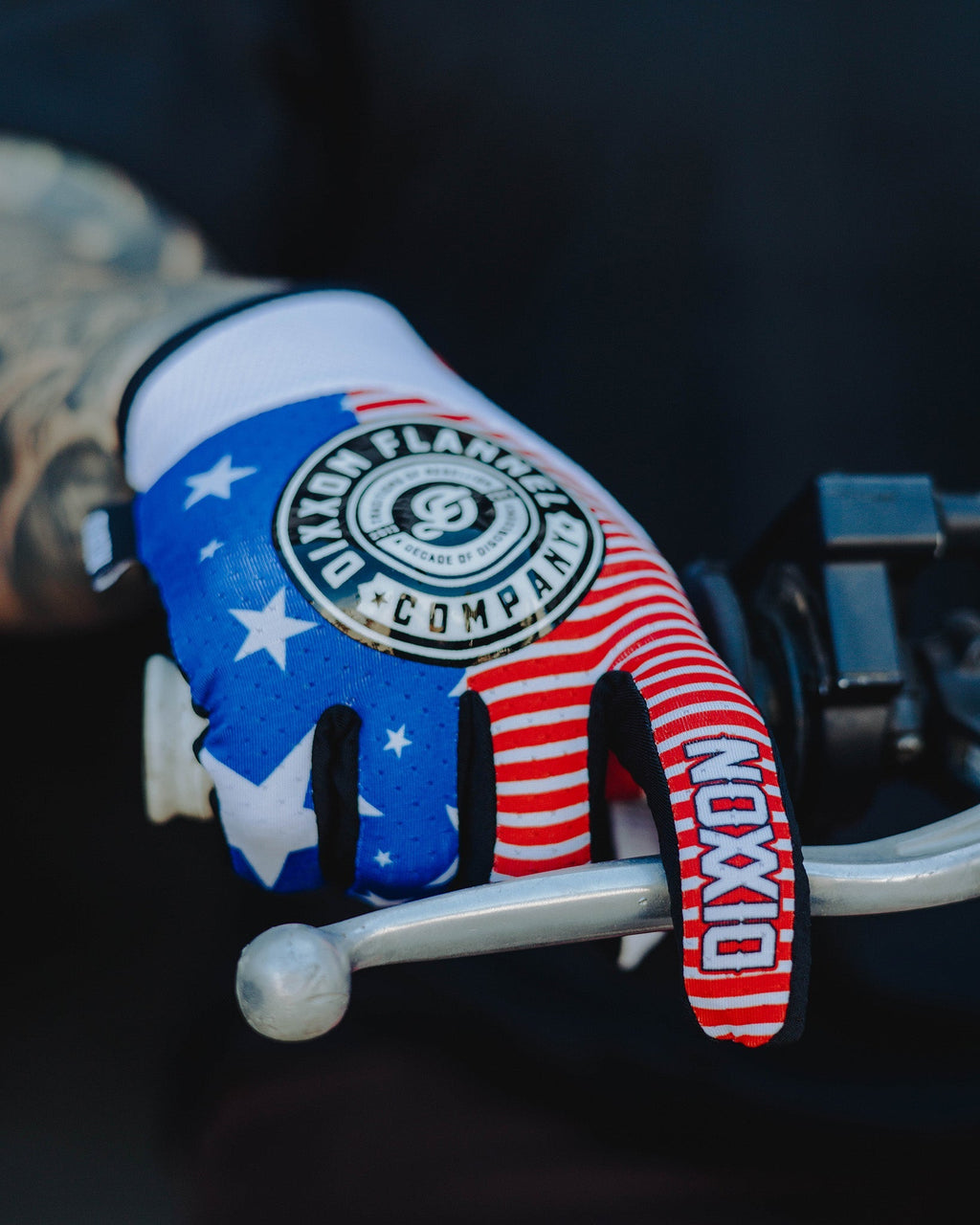 Traditions of Rebellion Moto Gloves - Red, White, & Blue
