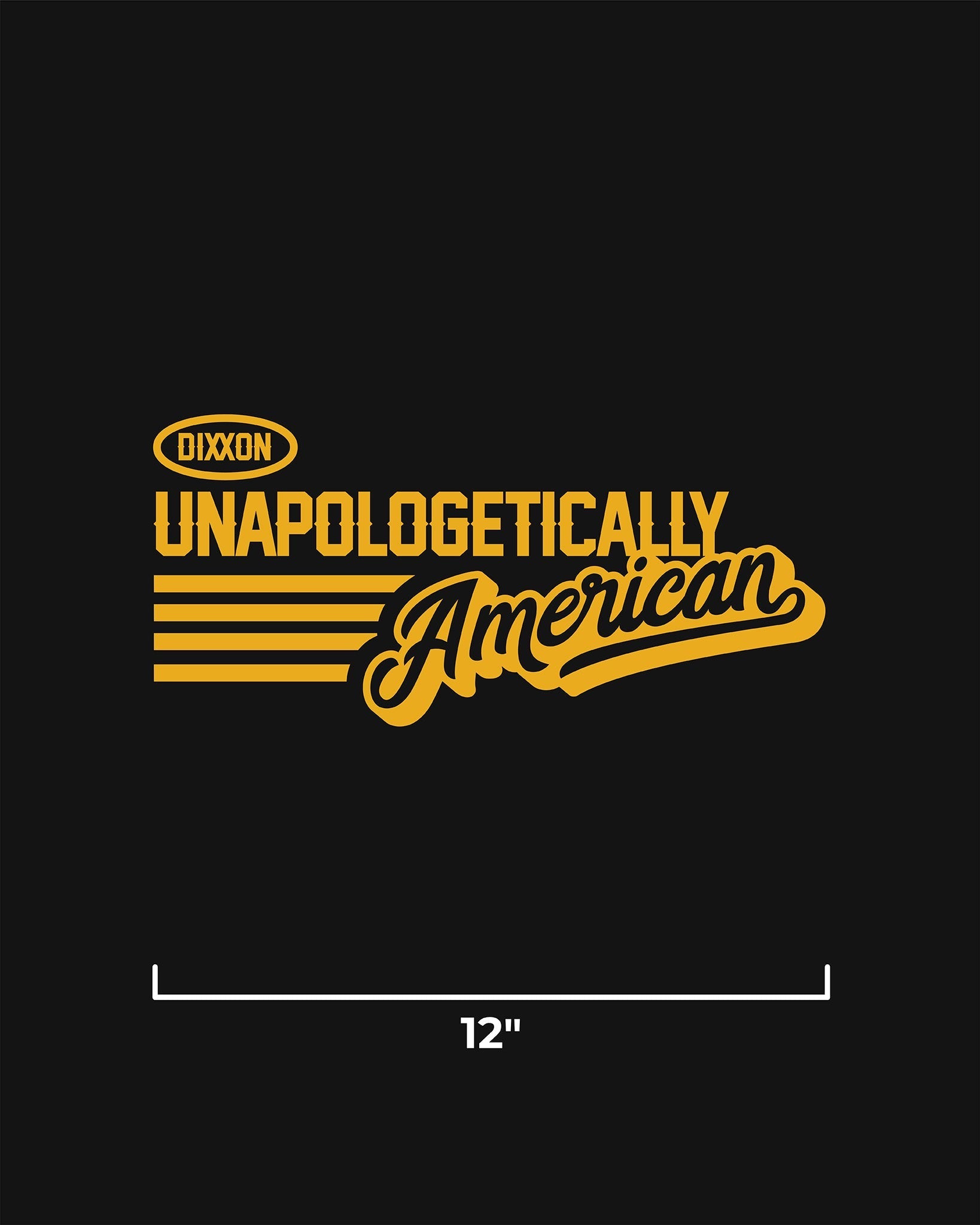 Unapologetically American 12" Die Cut Sticker