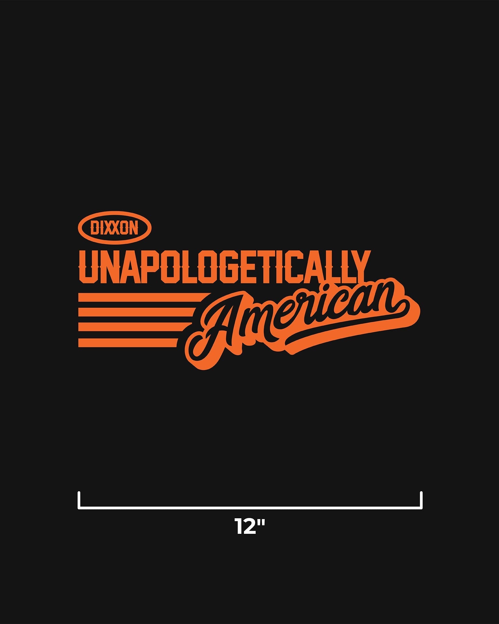 Unapologetically American 12" Die Cut Sticker