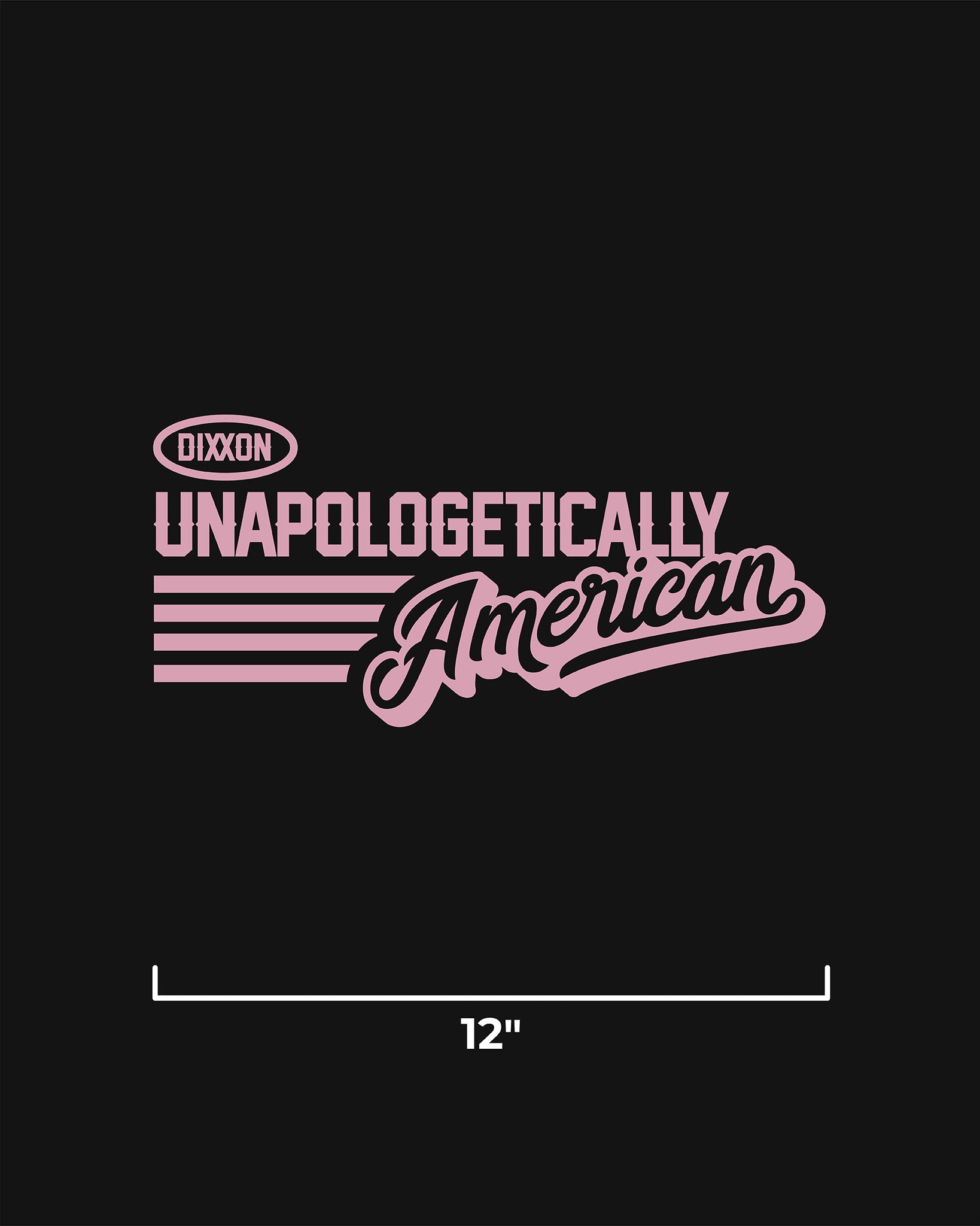 Unapologetically American 12" Die Cut Sticker