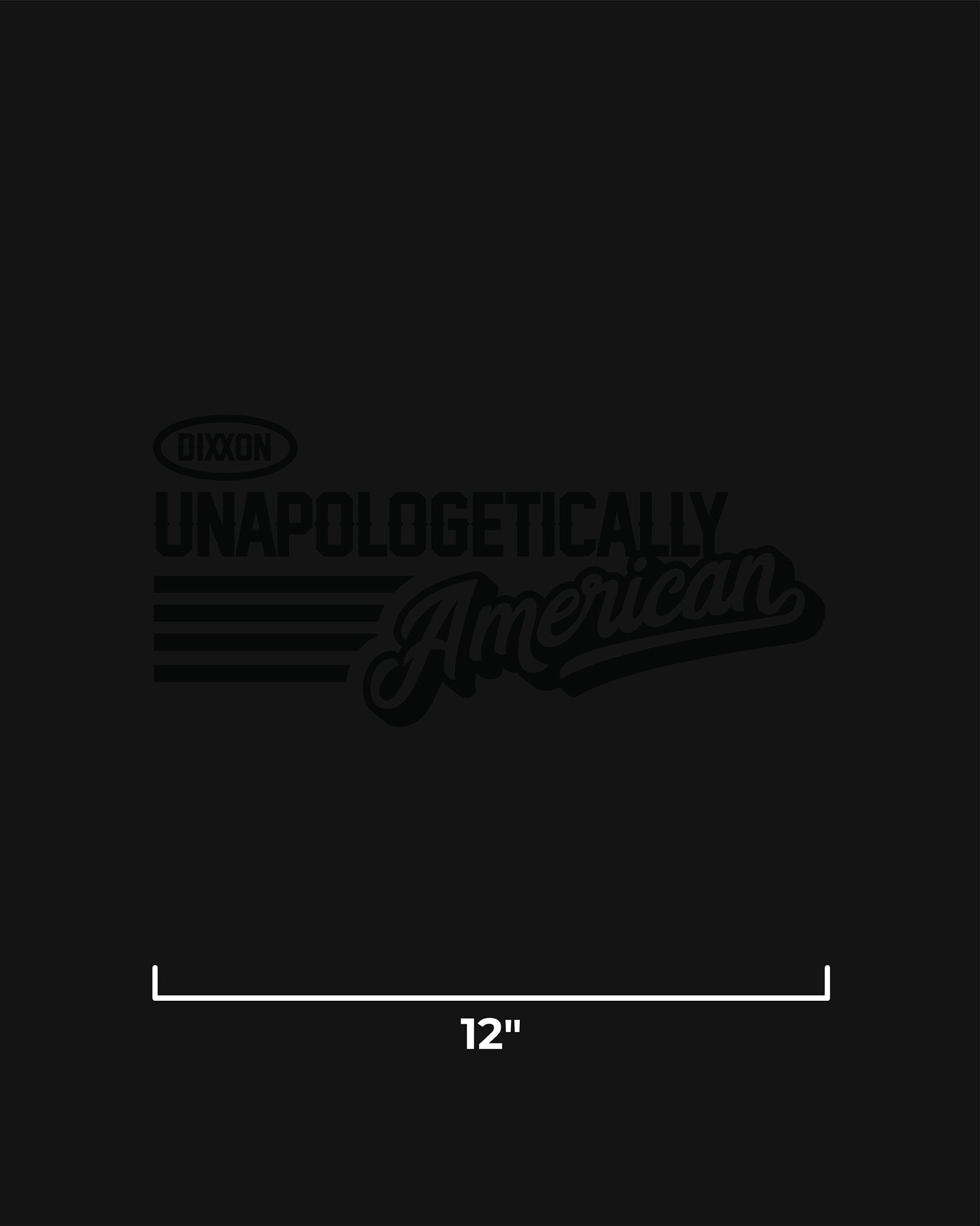 Unapologetically American 12" Die Cut Sticker