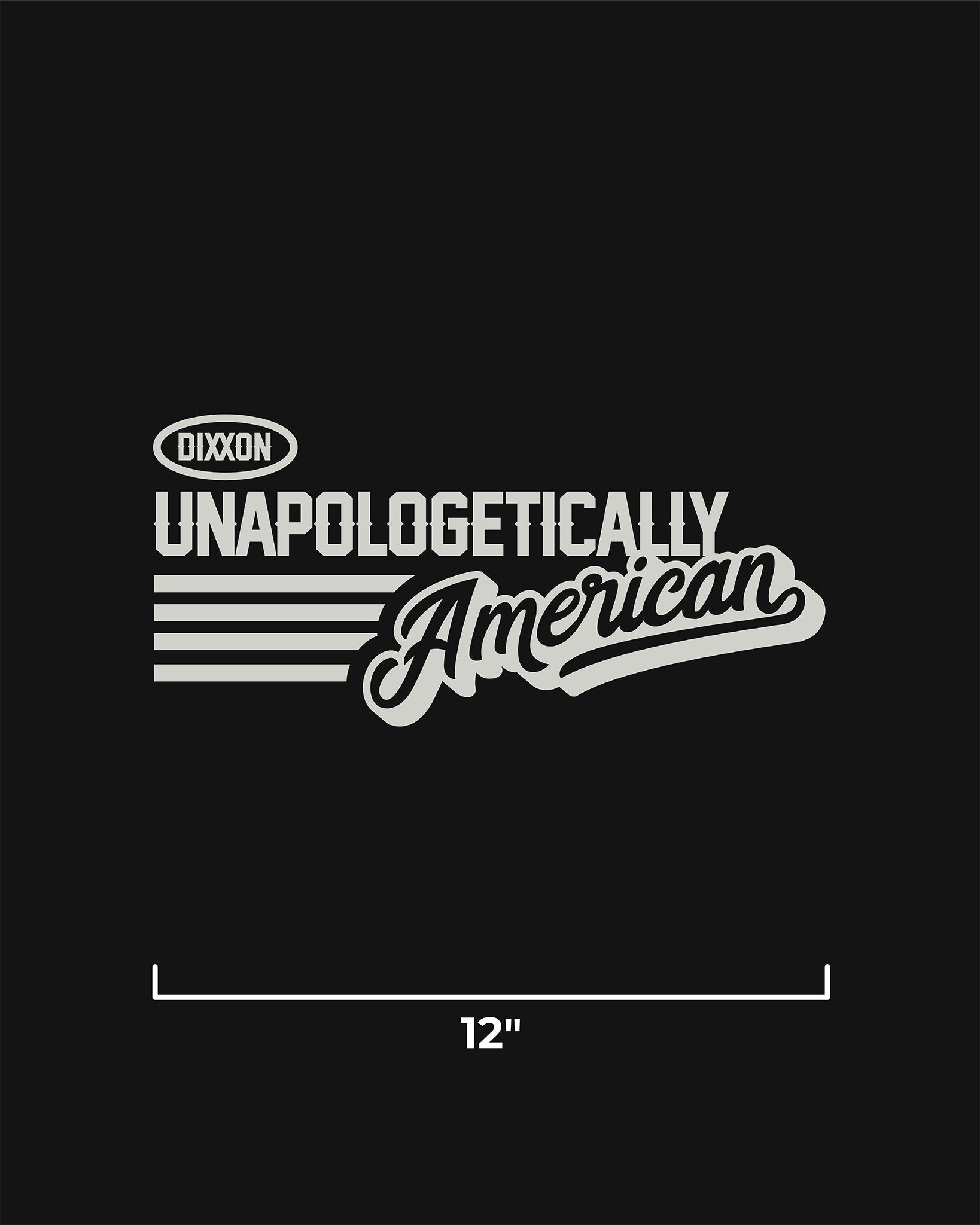 Unapologetically American 12" Die Cut Sticker