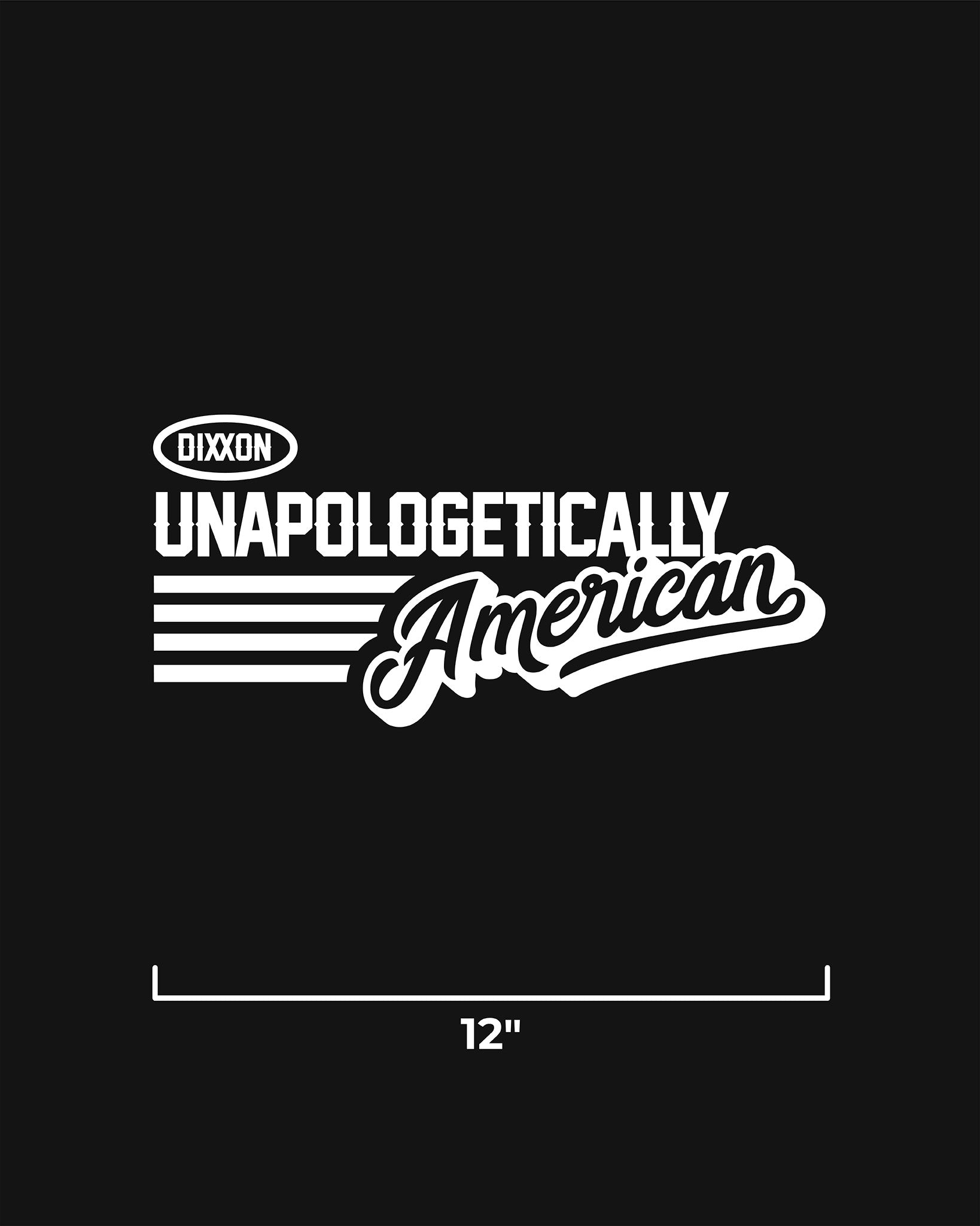 Unapologetically American 12" Die Cut Sticker