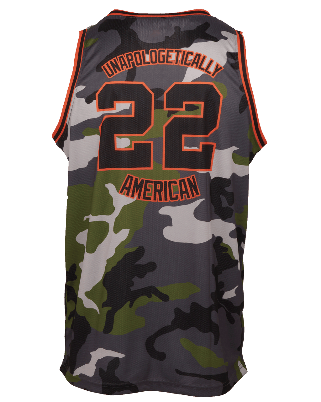 Unapologetically American Jersey - Camo & Orange