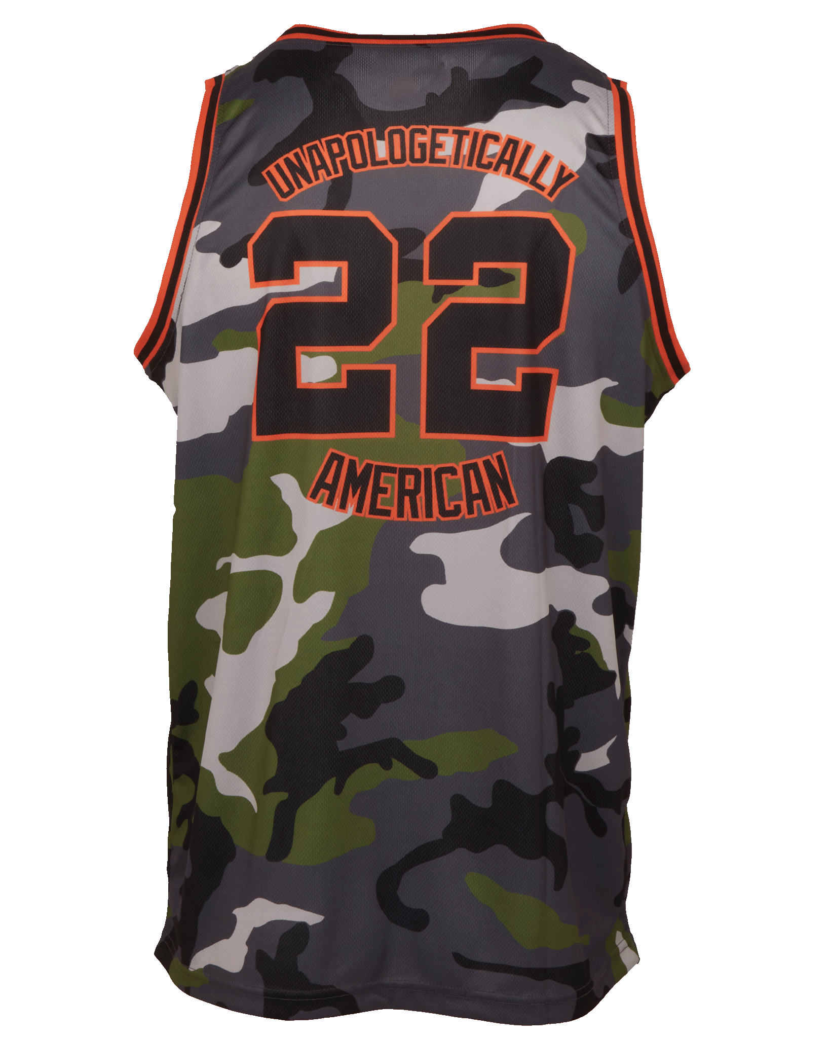 Unapologetically American Jersey - Camo & Orange