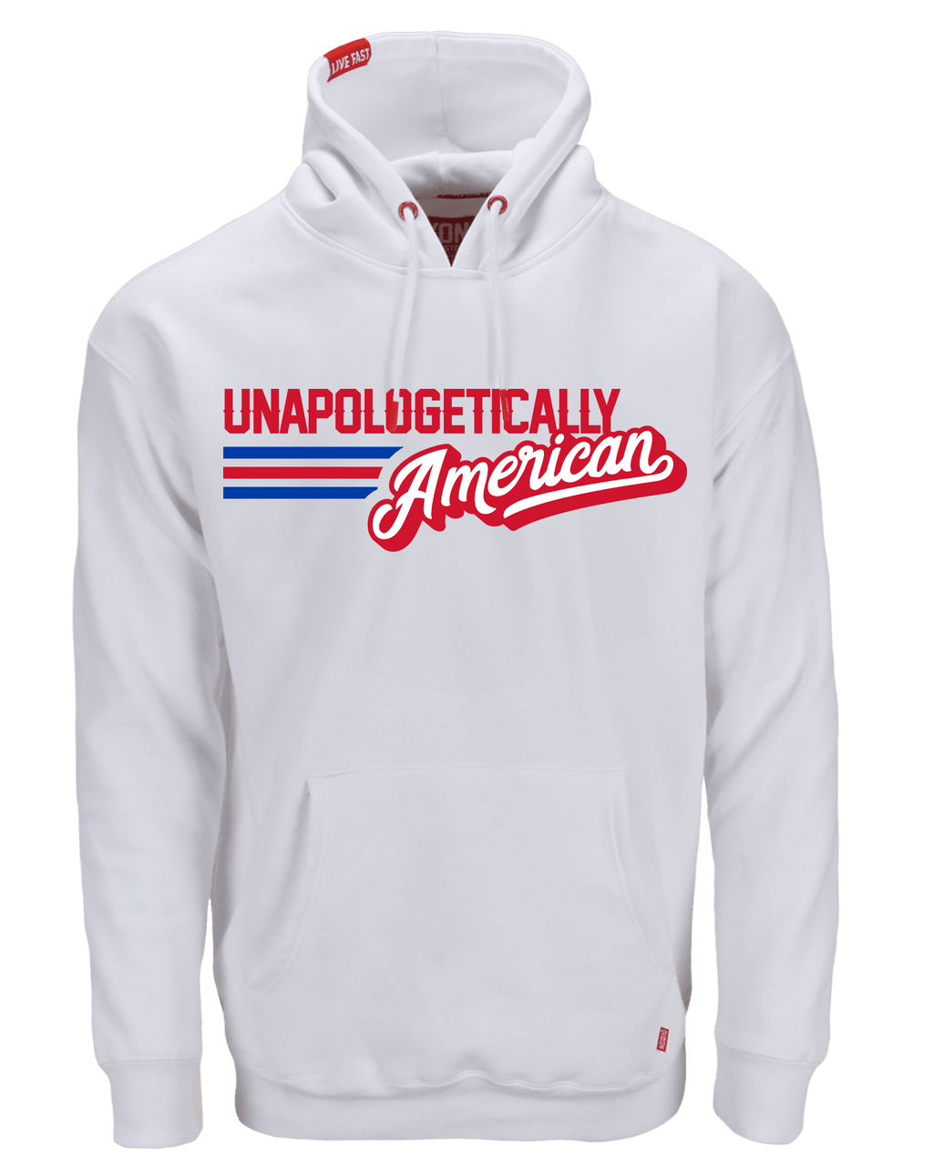 Unapologetically American Pullover Hoodie - White