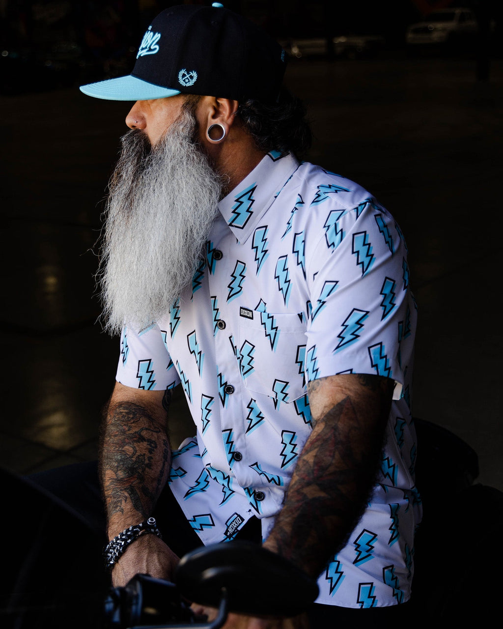 Voltage Party Shirt - Gray & Blue