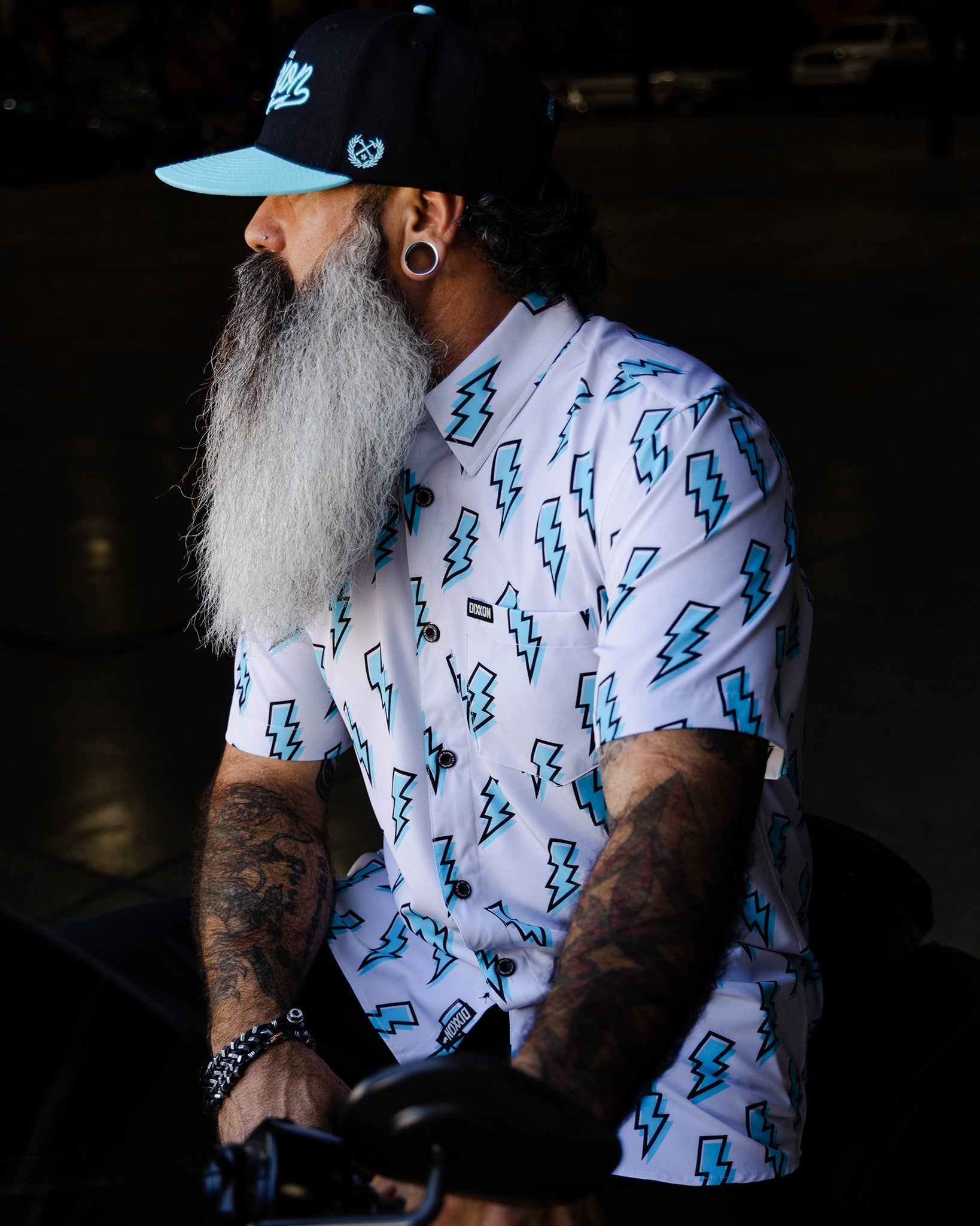 Voltage Party Shirt - Gray & Blue