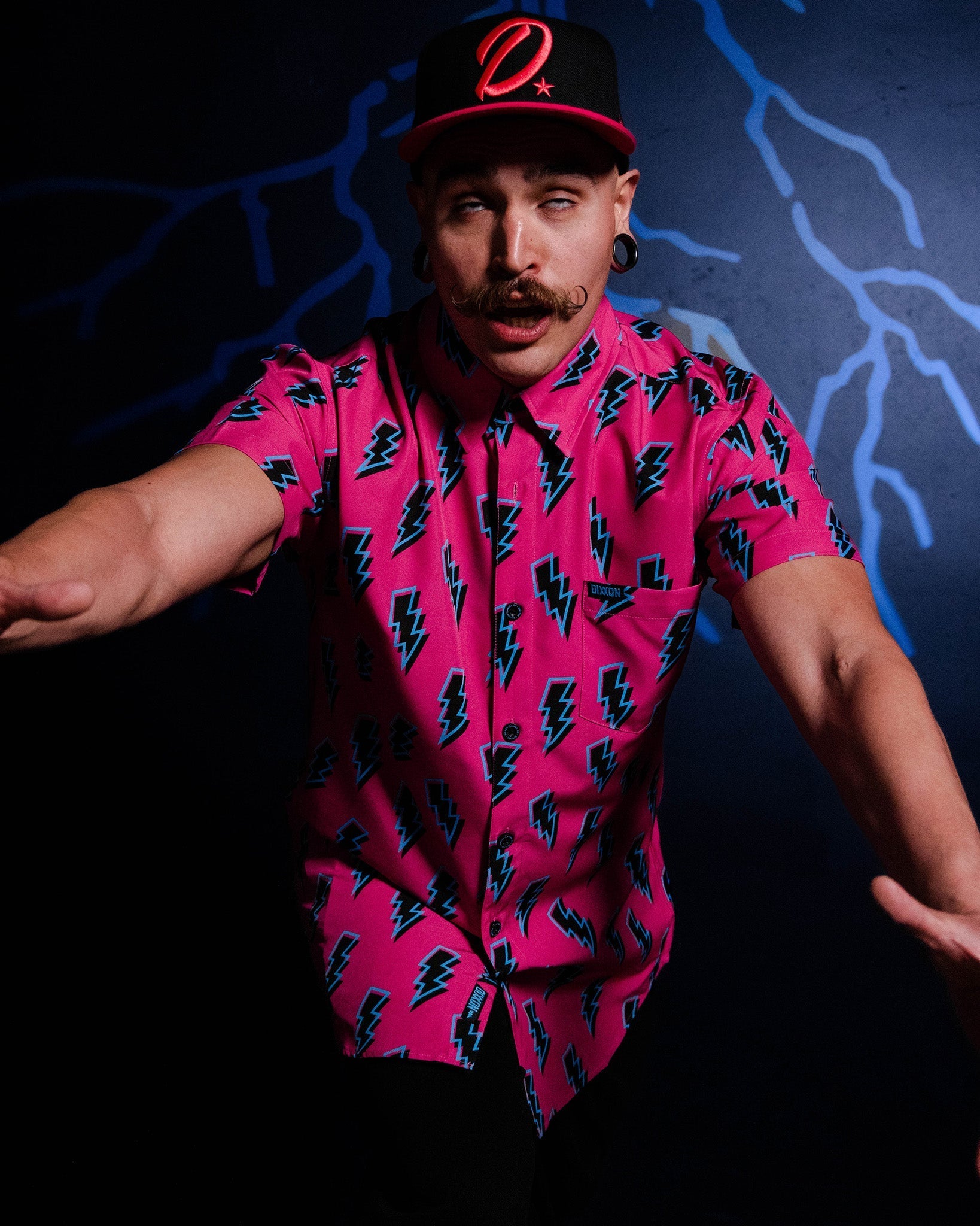 Voltage Party Shirt - Pink & Black