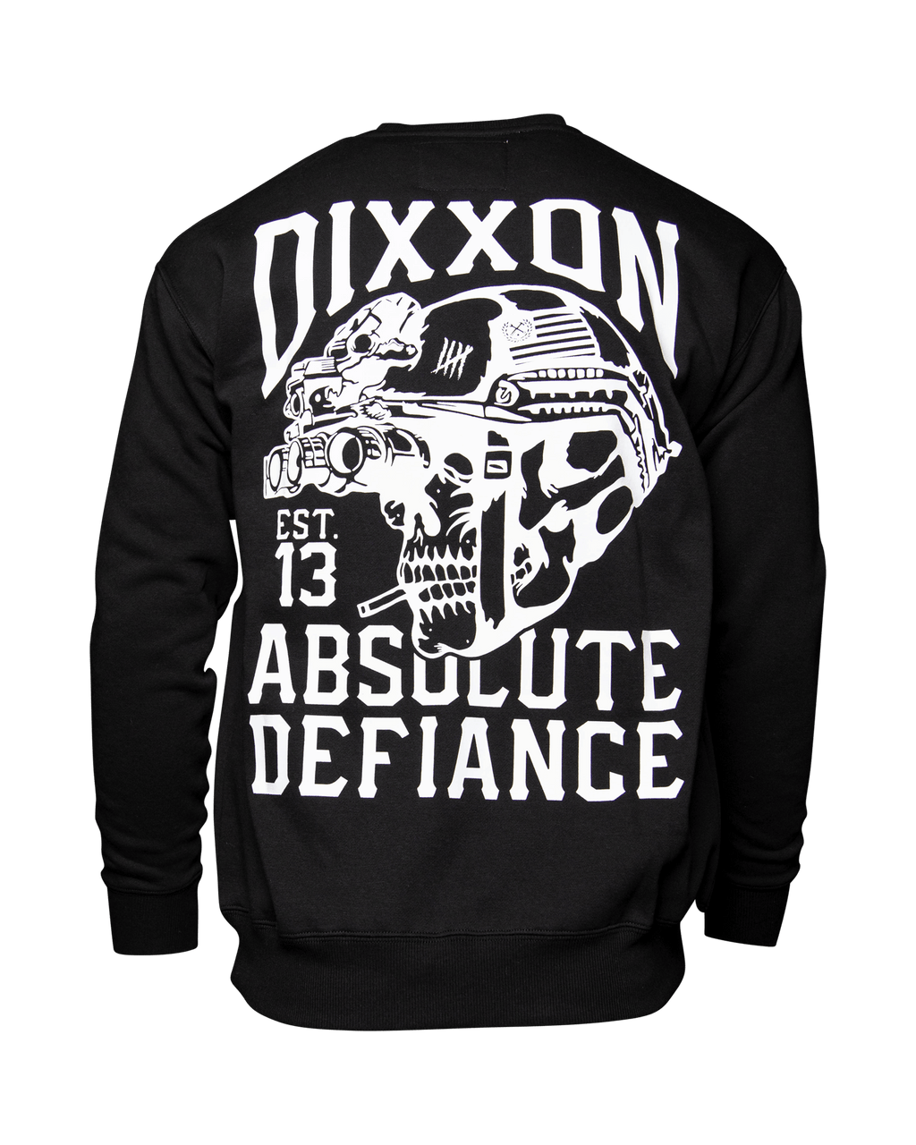White Absolute Defiance Crewneck Sweatshirt - Black